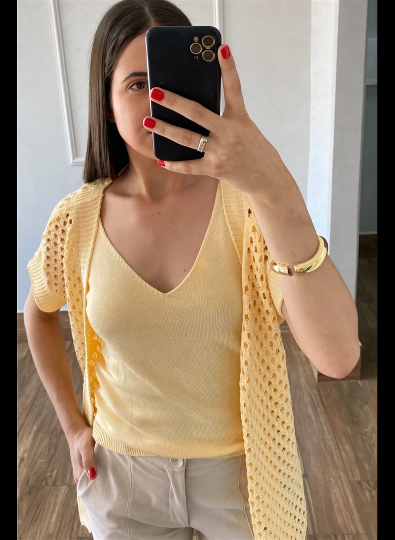 Kimono Rendado - Manteiga