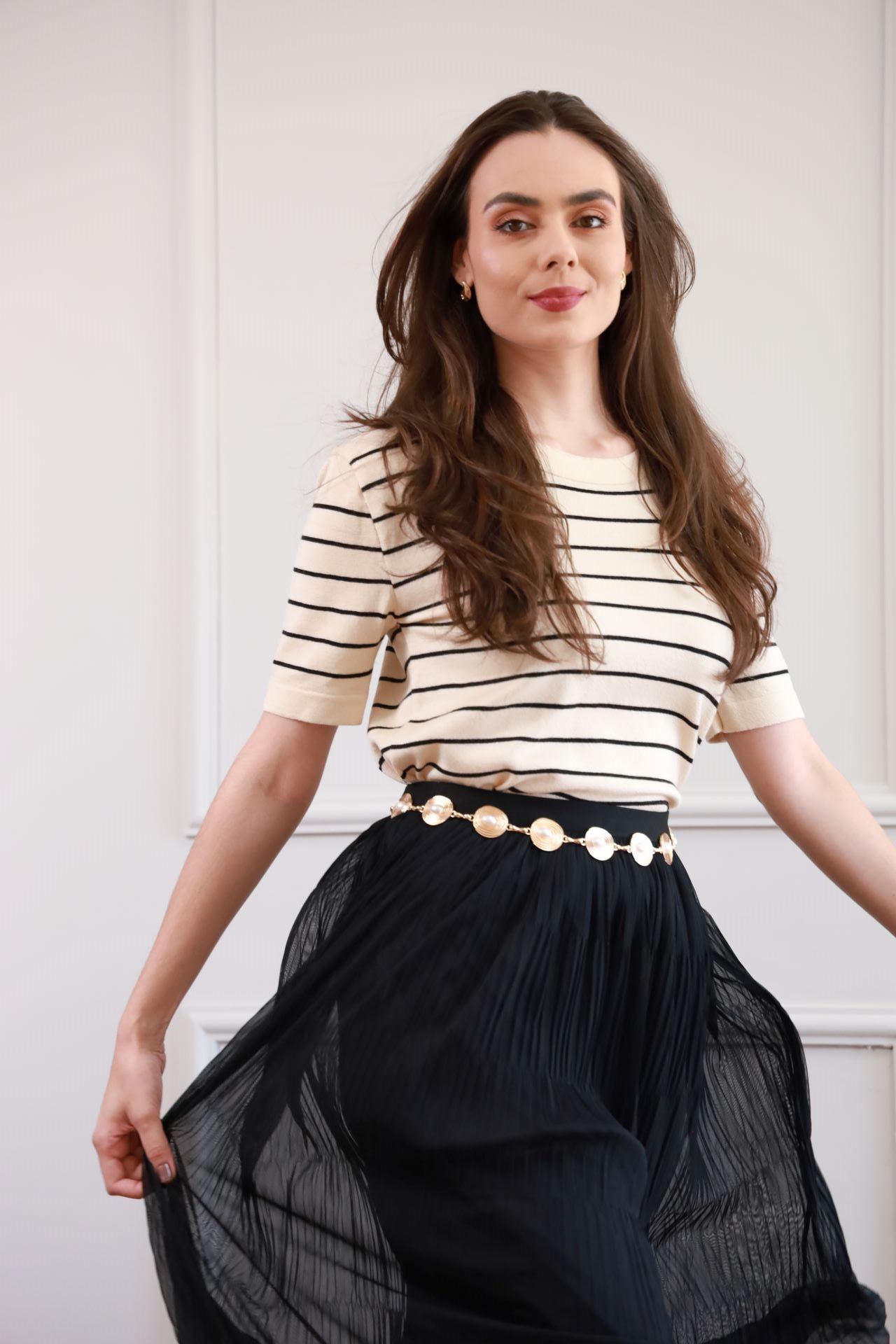 Blusa Tricot Listras - Bege