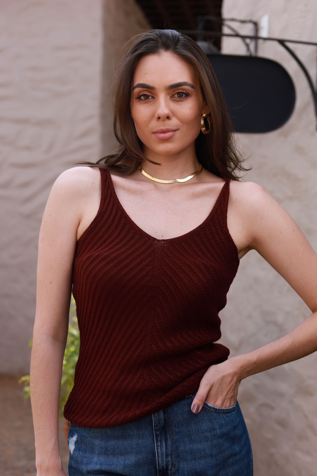 Regata Tricot Color - Marsala 