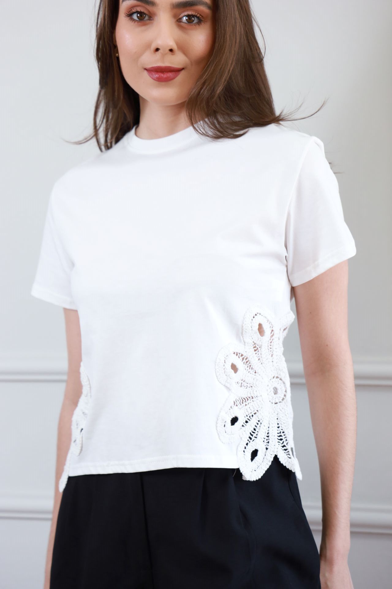 T Shirt Renda - Branco