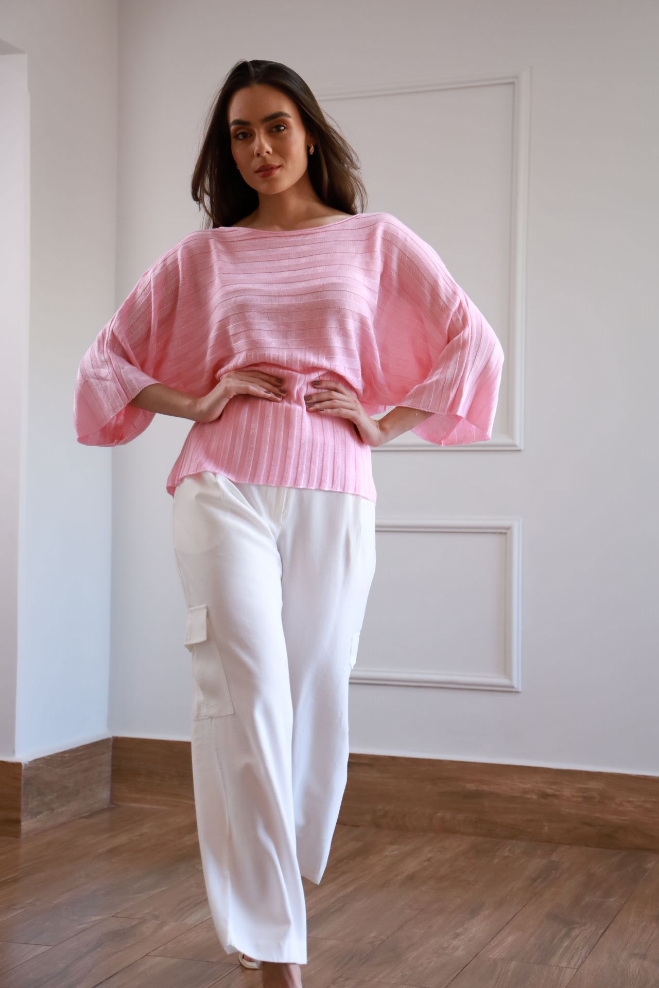 Blusa Tricot Ampla - Rosa