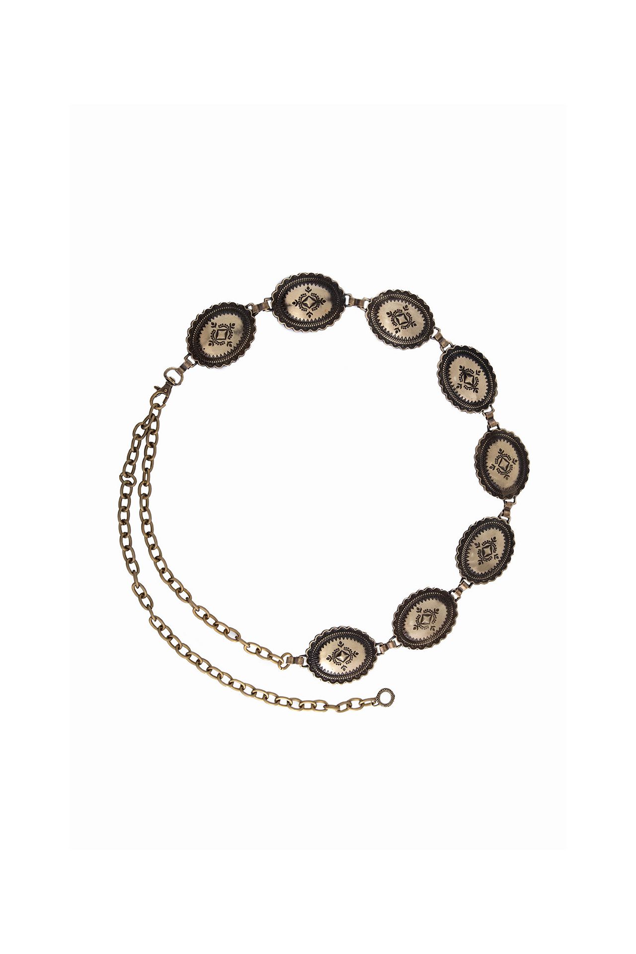 Cinto Metal Flor - Ouro Velho