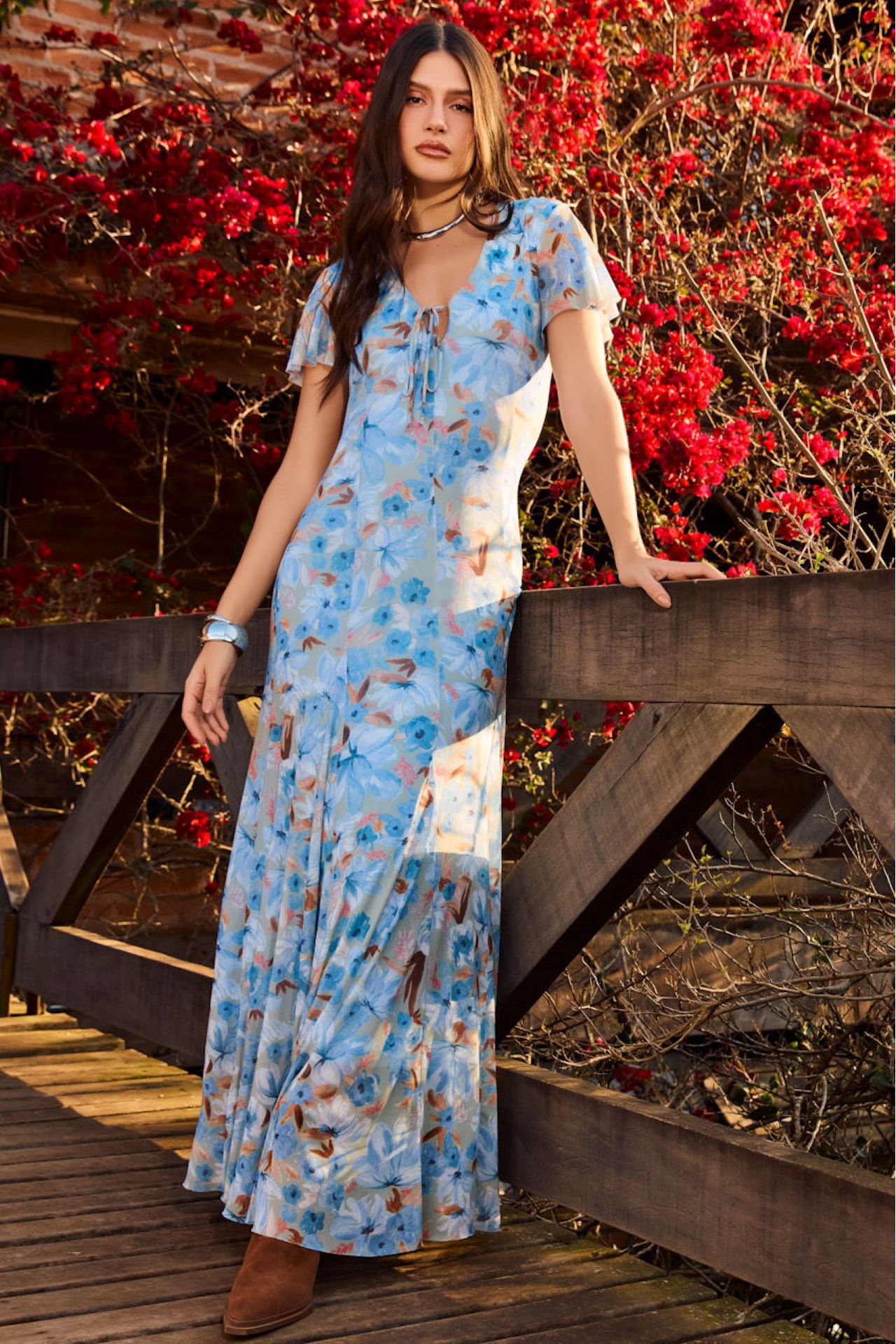 Vestido Tule Floral
