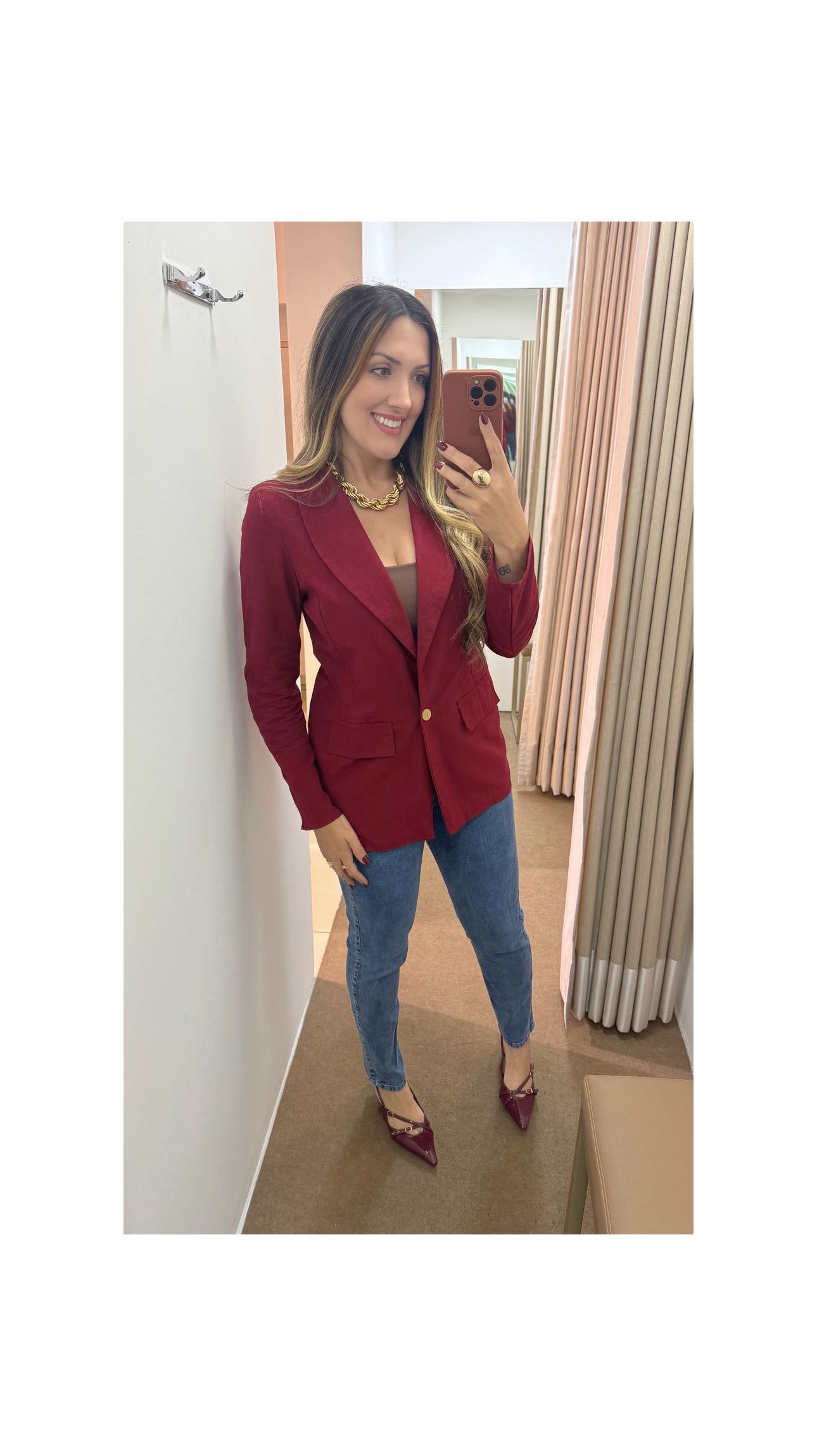 Blazer Katy Cereja - Jaqueline Silveira Boutique