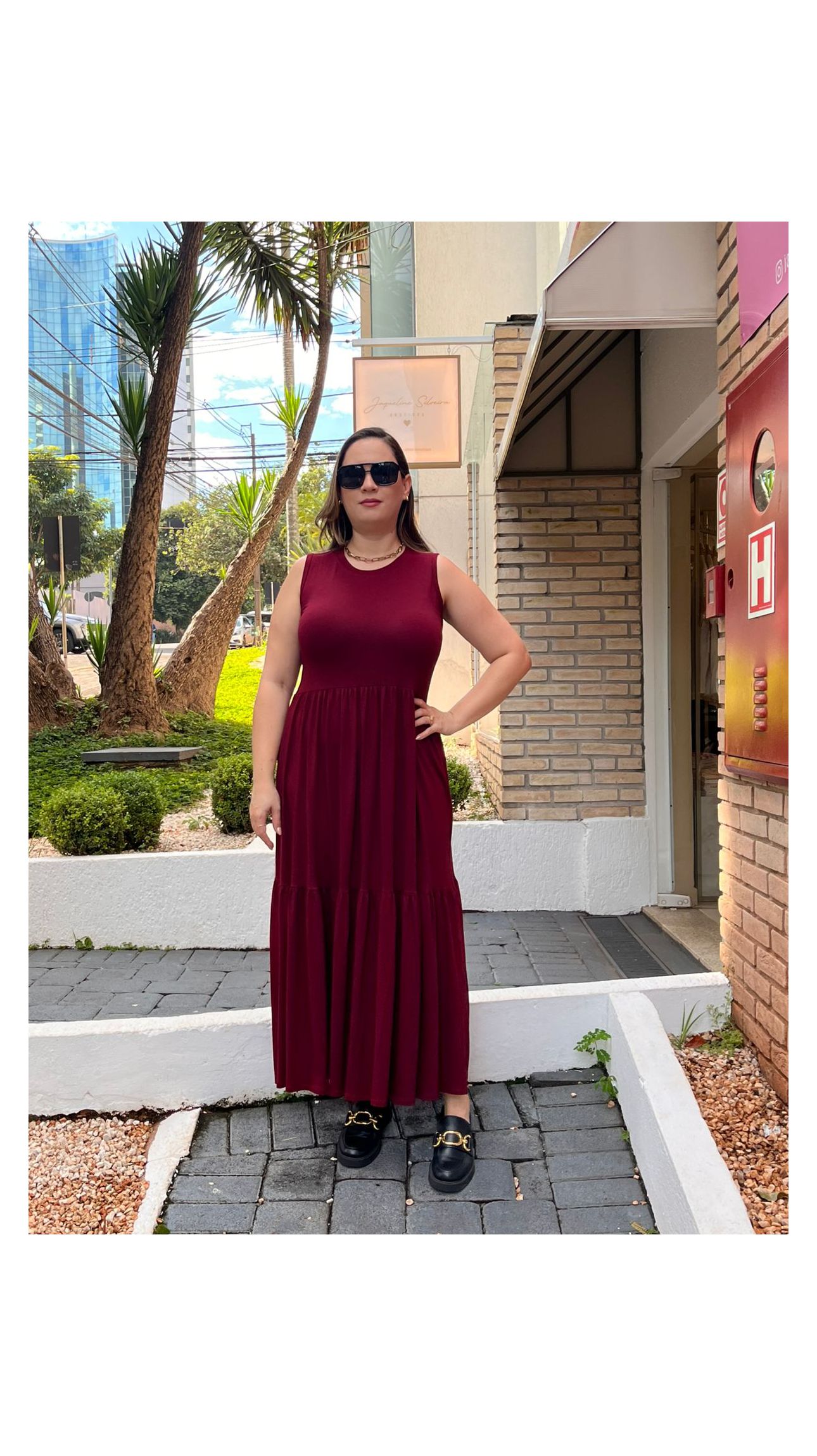 Vestido Laura Cereja - Jaqueline Silveira Boutique