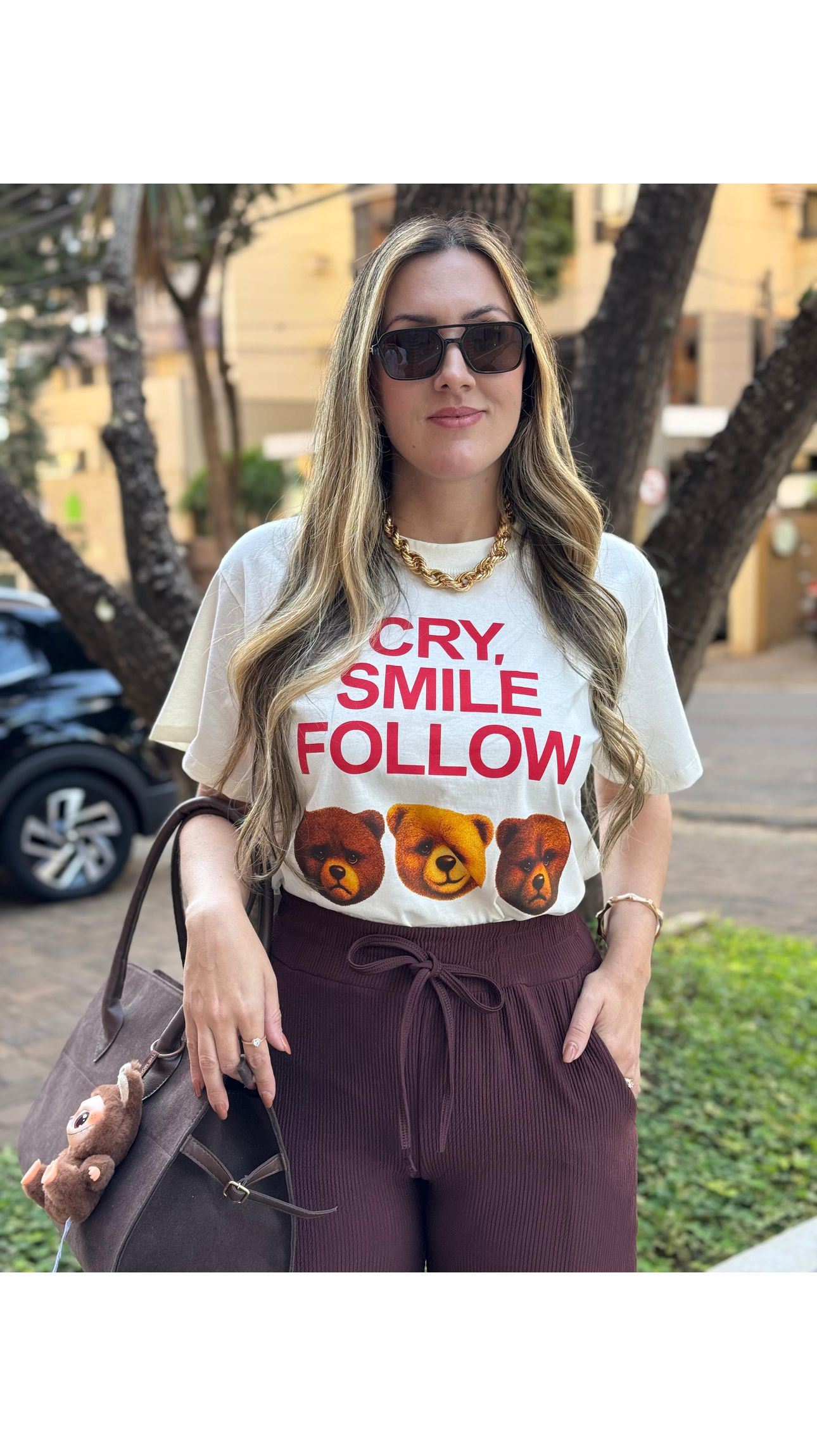 T-SHIRT SMILE FLOOW - Jaqueline Silveira Boutique