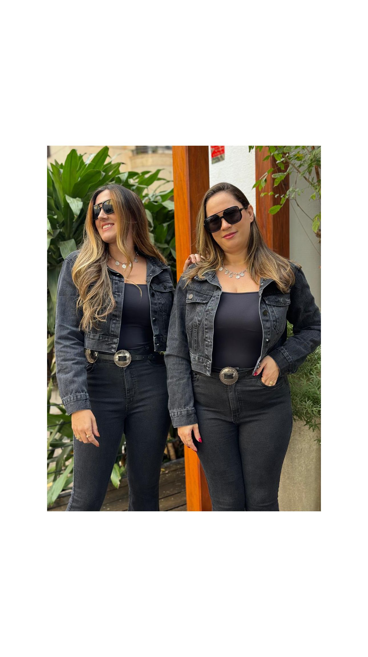 Jaqueta jeans Preta - Jaqueline Silveira Boutique