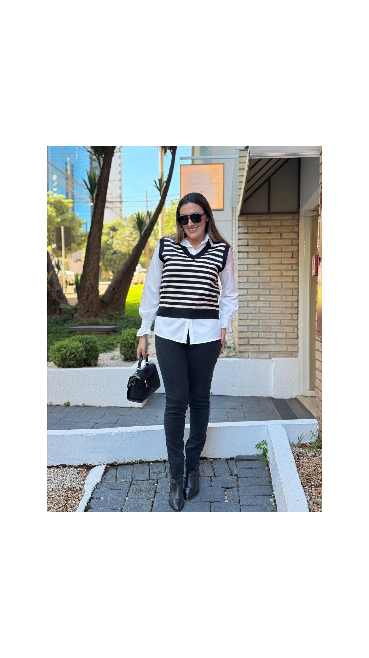 Calça Jeans Preta Mo... - Jaqueline Silveira Boutique
