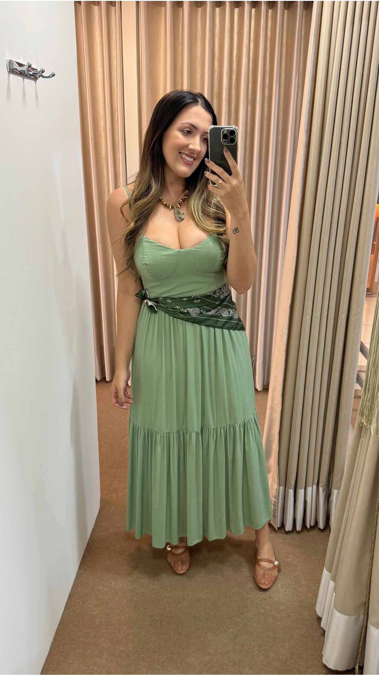 Vestido Julia Pistac... - Jaqueline Silveira Boutique