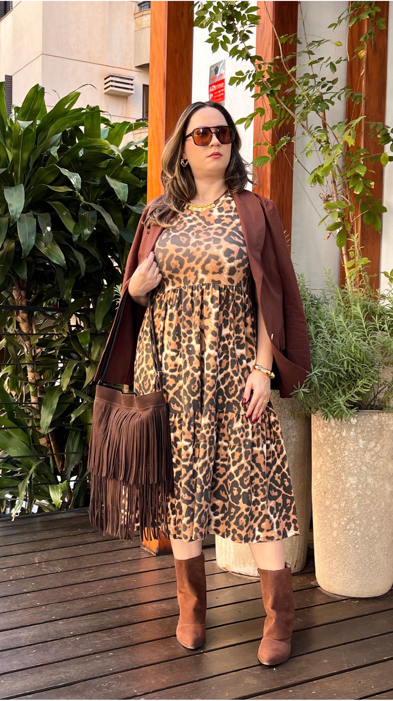 Vestido Laura Onça - Jaqueline Silveira Boutique