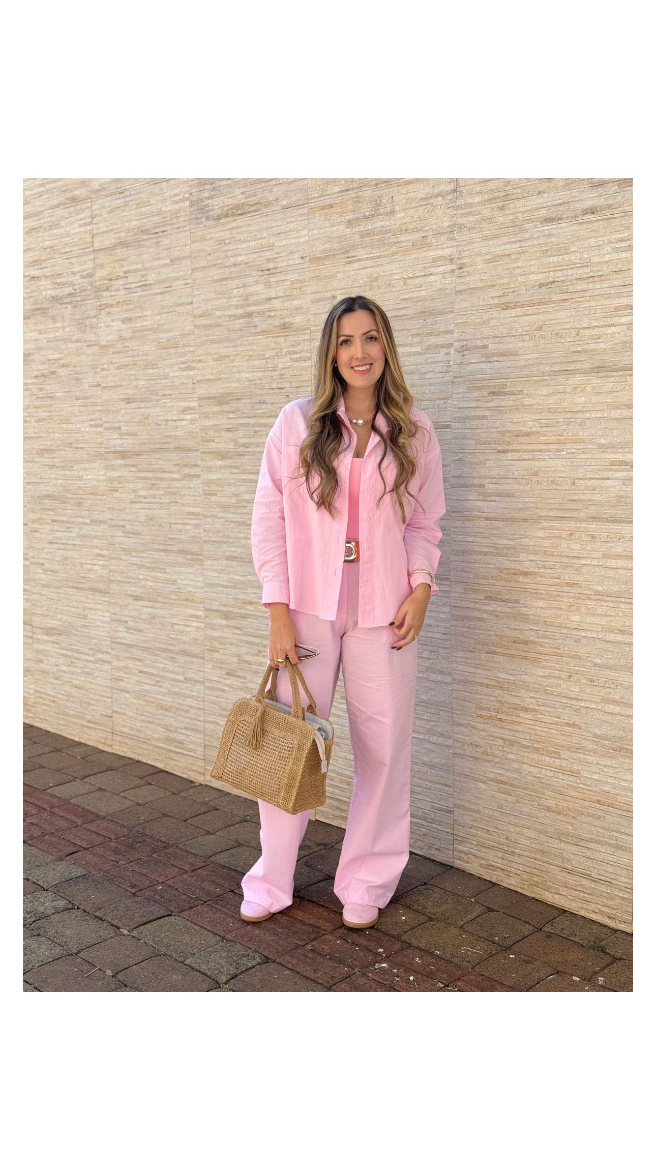 Calça Renata Rosa Be... - Jaqueline Silveira Boutique