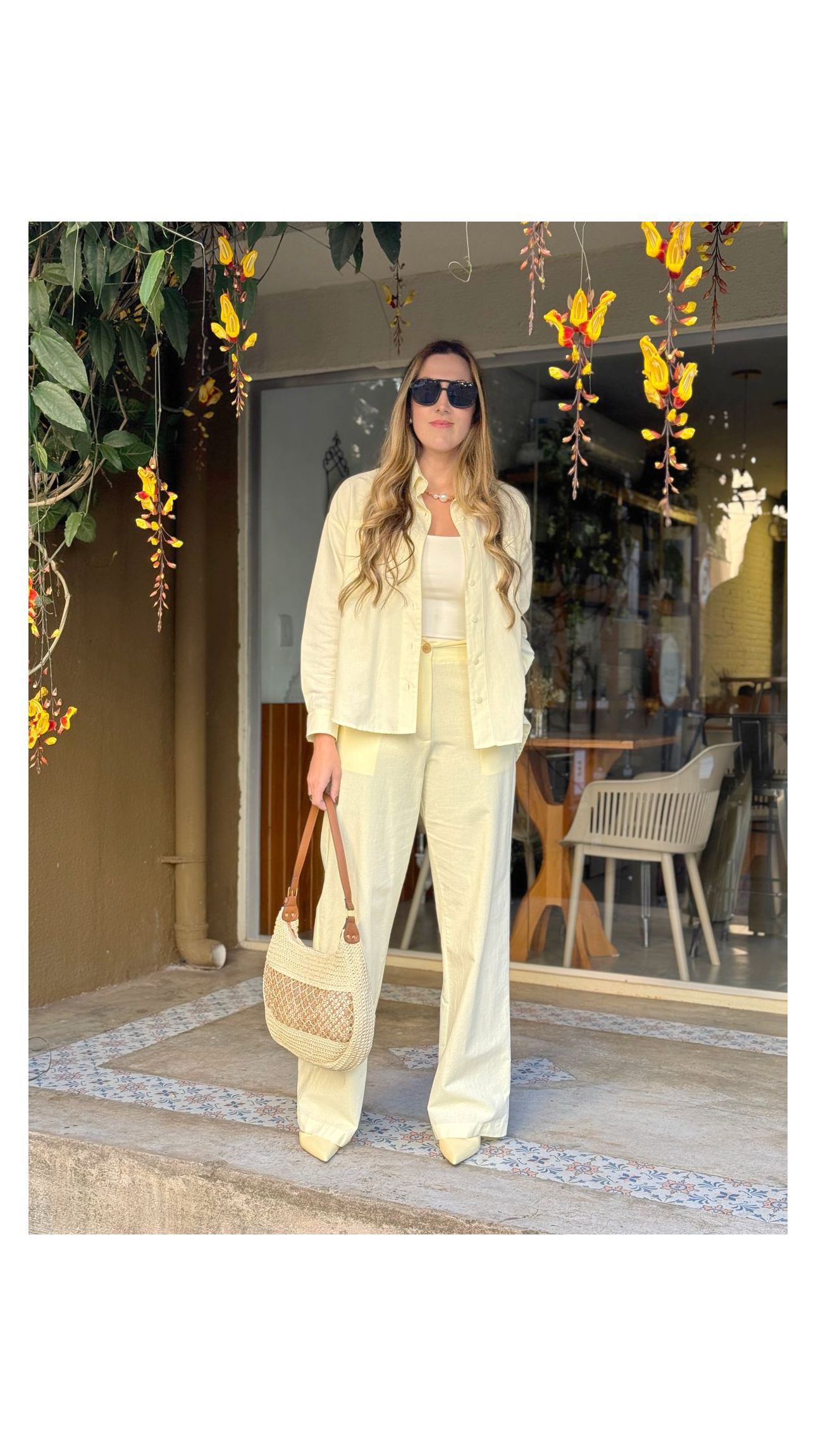 Calça Renata Amarelo... - Jaqueline Silveira Boutique