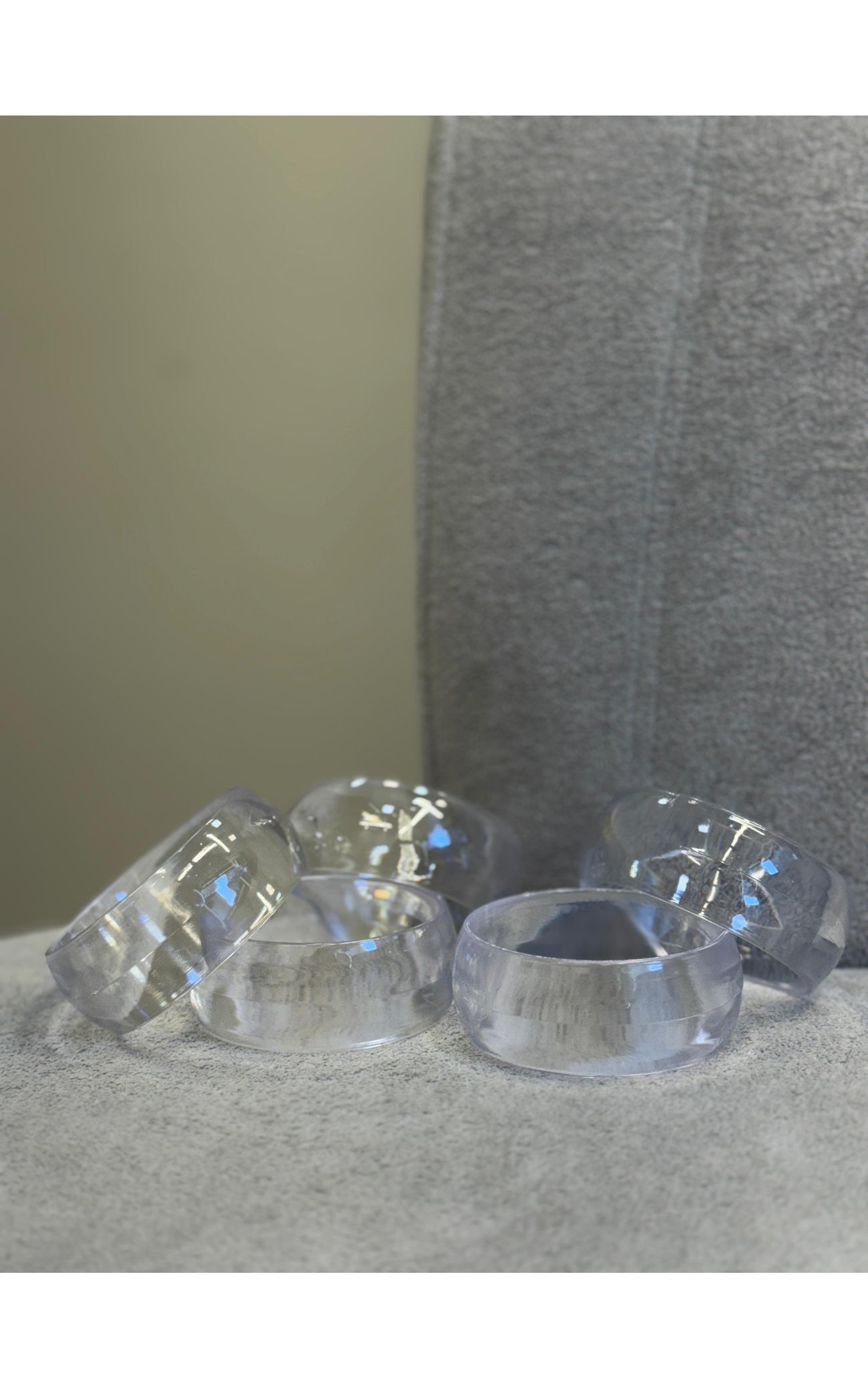 Bracelete Resina Transparente