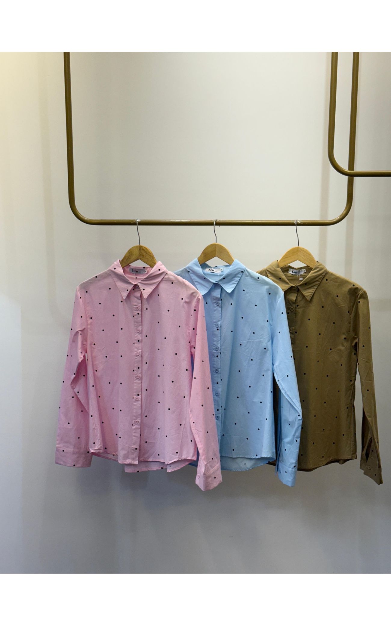 Camisa Poá - Preview Spring - Rosa