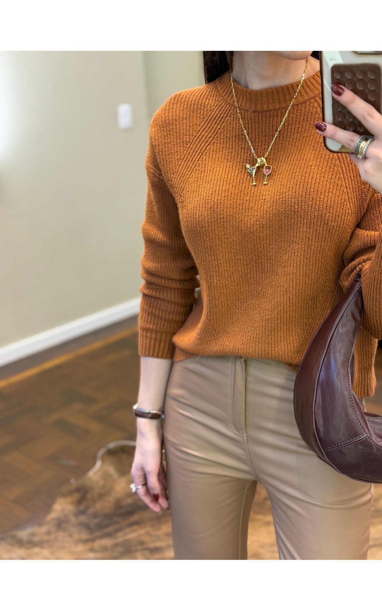 Básica Mini Canelado Manga Raglan - Cor Telha 