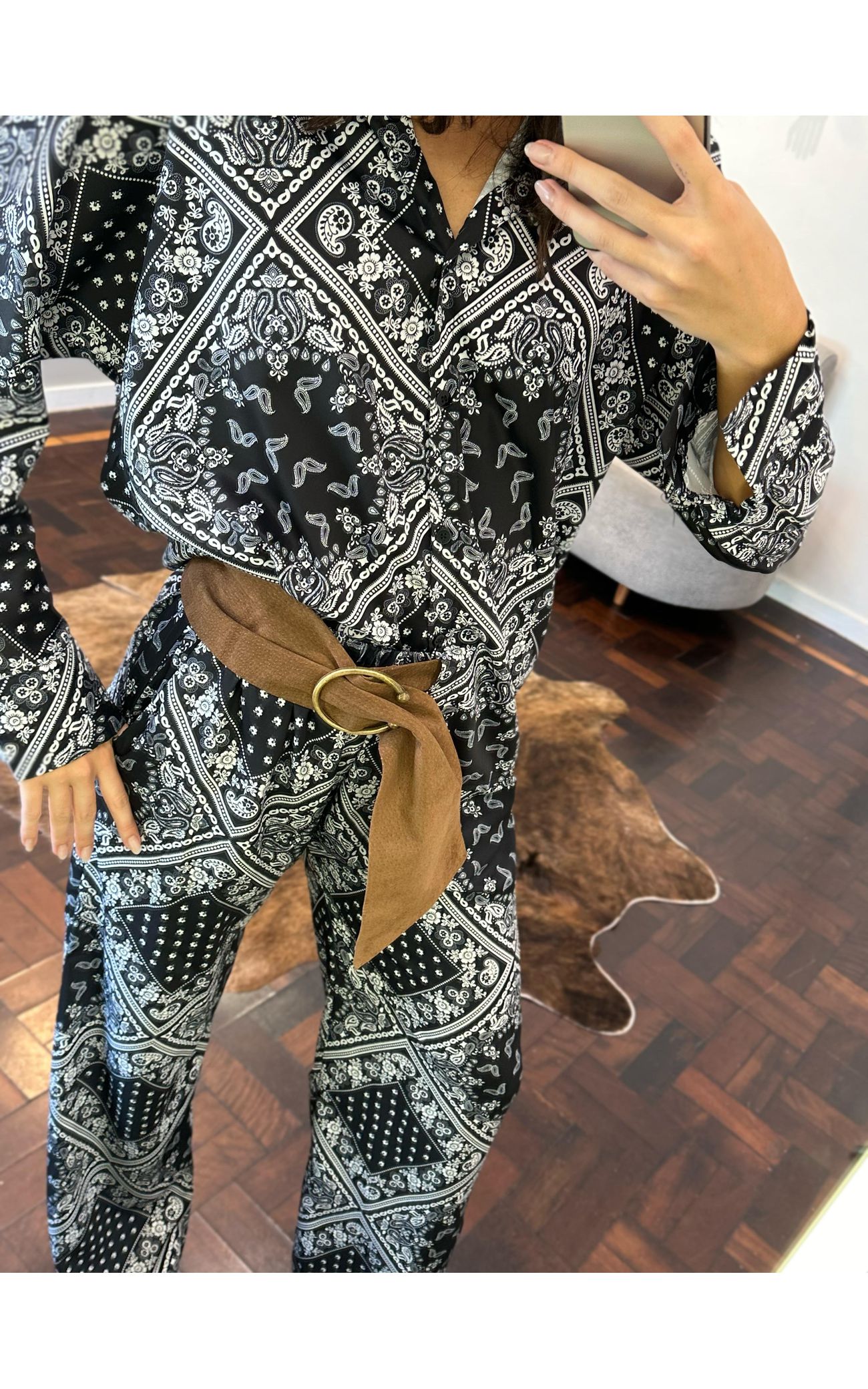 Conjunto Paisley - Preto 