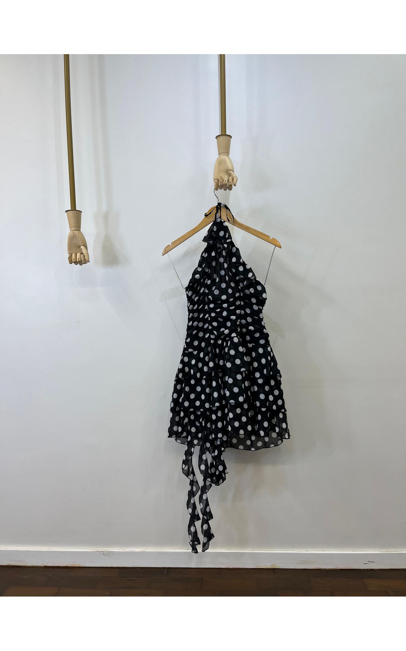 Vestido Poá Curto Patacho 
