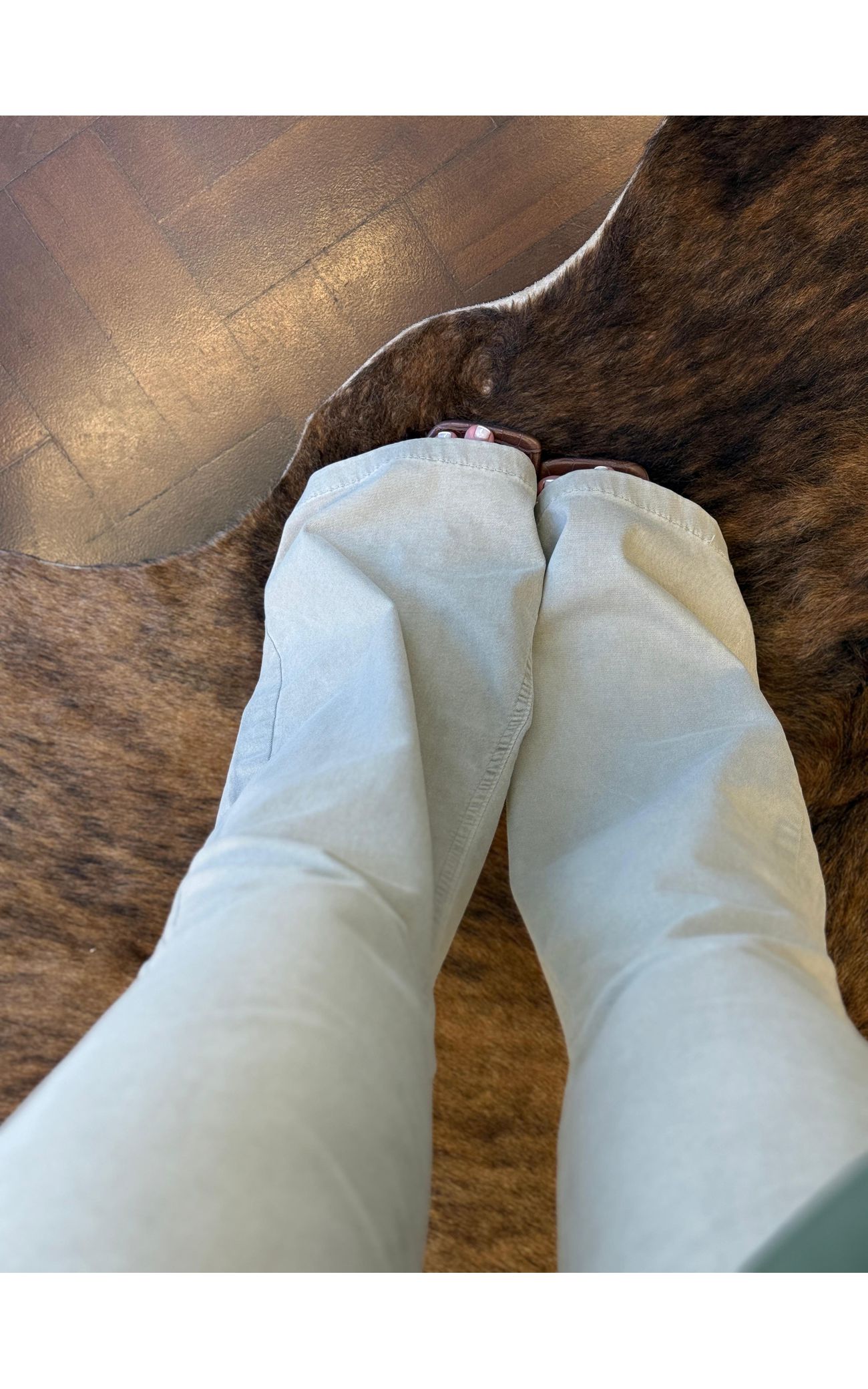 Calça Jeans Flare Ultra Elastano Areia 