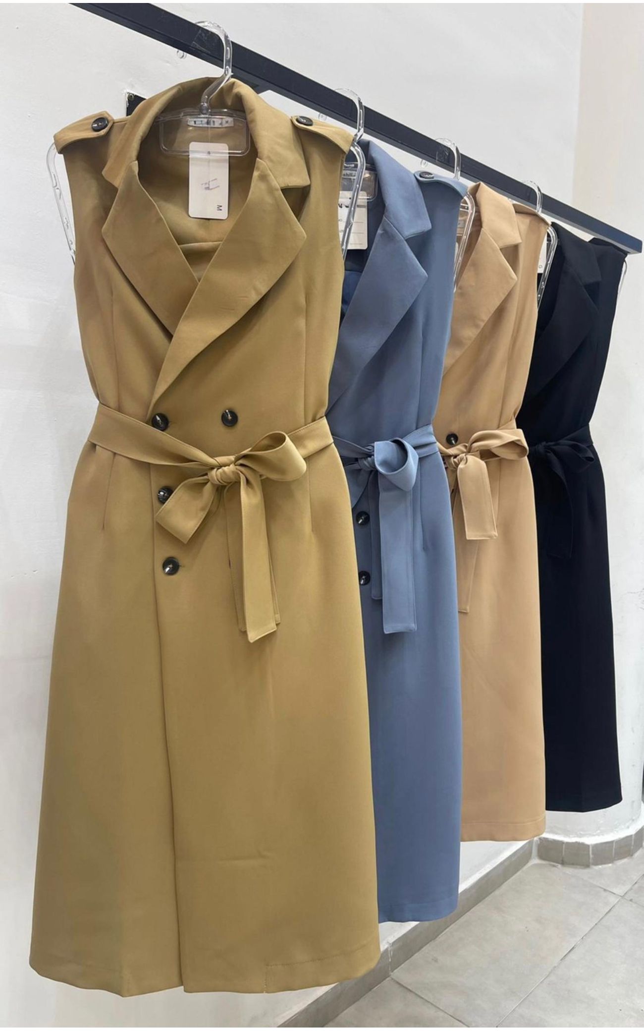 Vestido Alfaiataria - Estética Trench Coat - Bege 