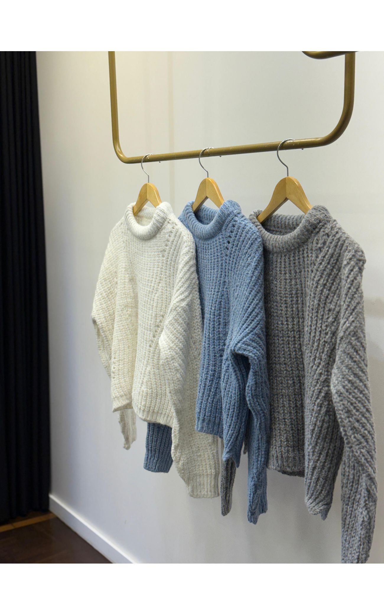 Blusa Tricot Noruega - Off-White Mescla