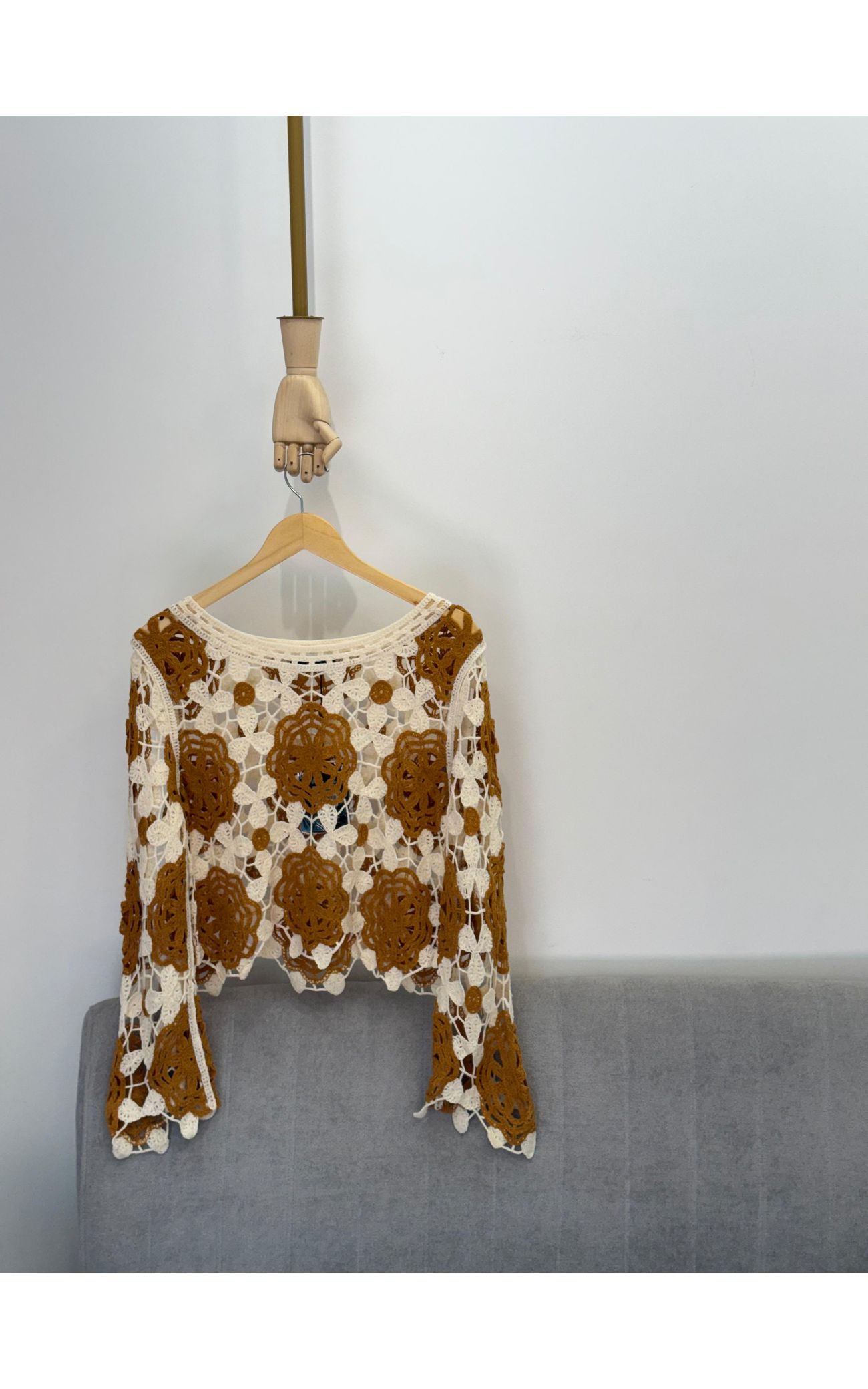 Blusa Crochê Danielle - Caramelo