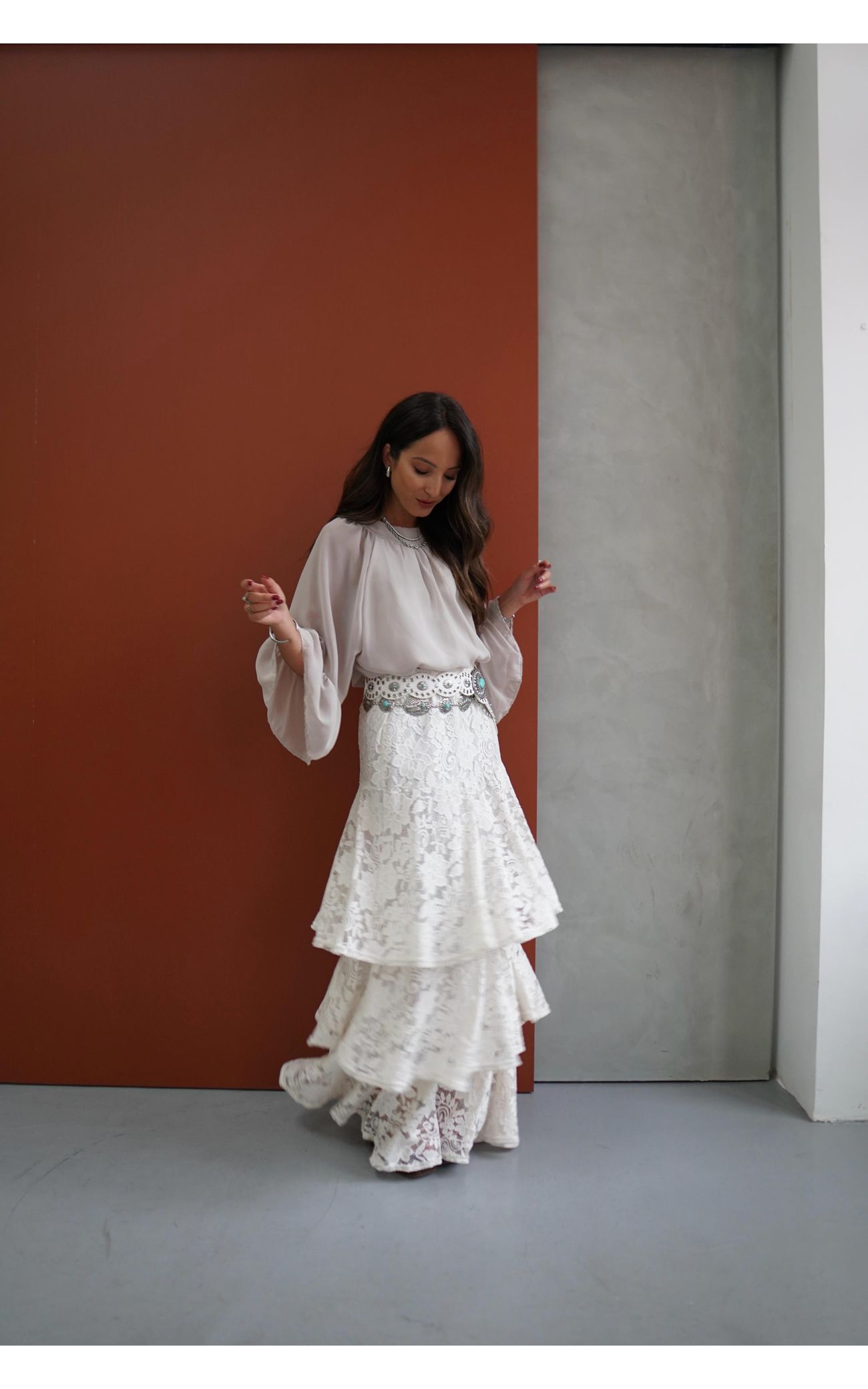 Bata Chiffon Ampla - Marrom 