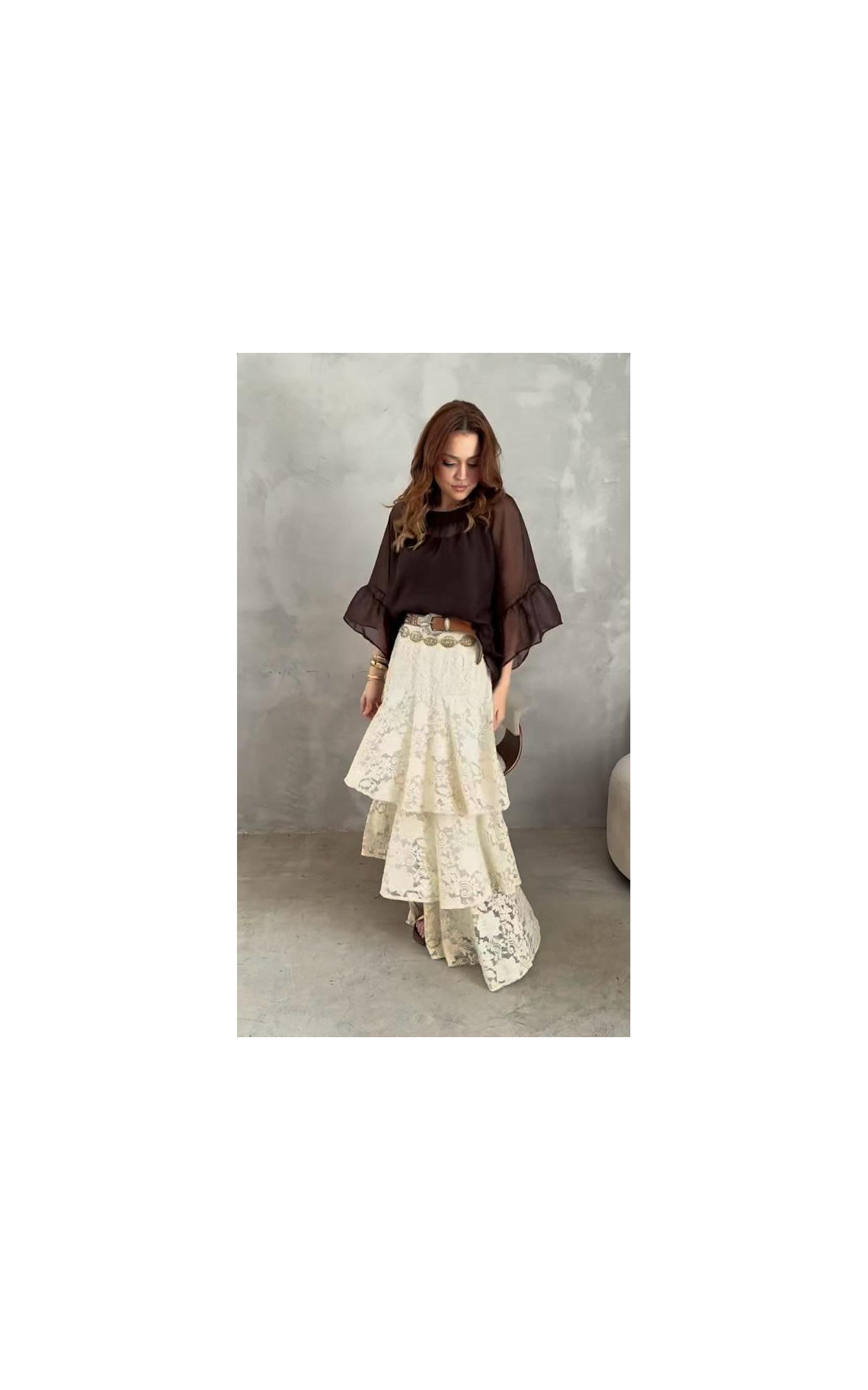 Bata Chiffon Ampla - Gelo
