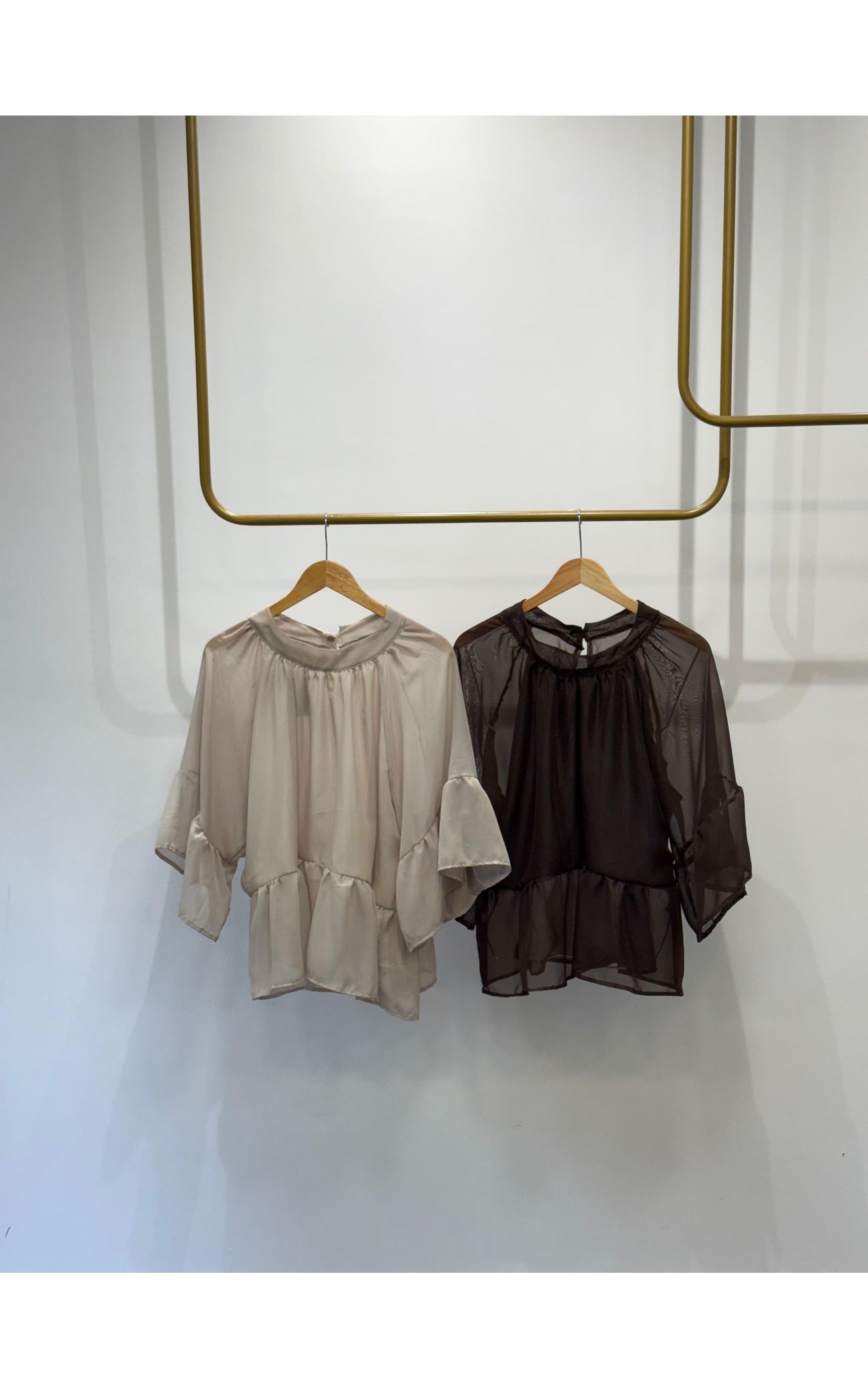 Bata Chiffon Ampla - Marrom 
