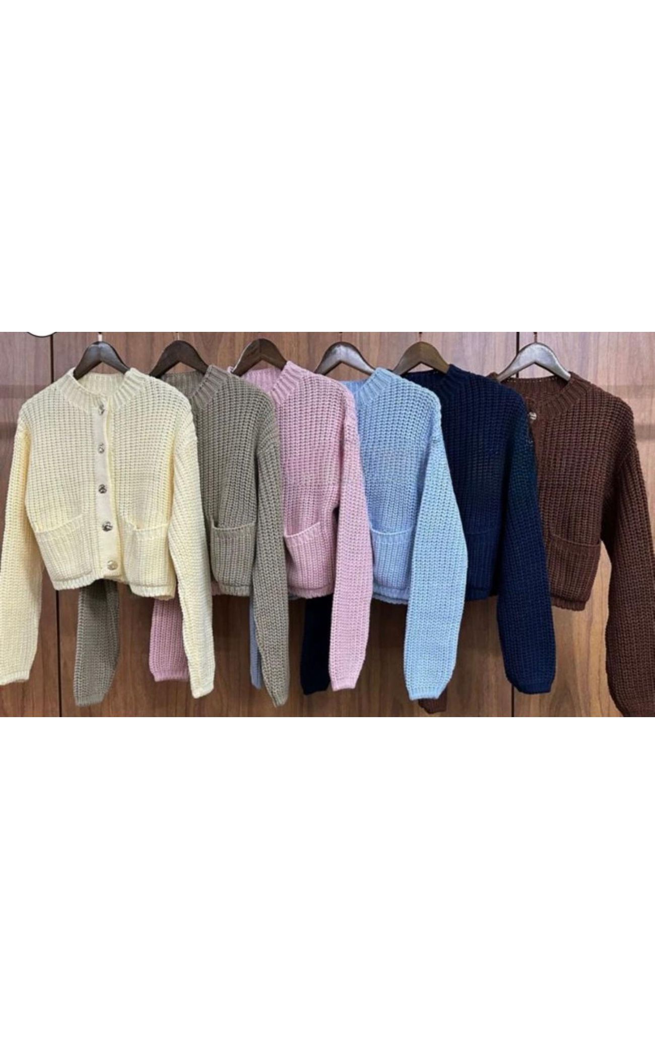 Cardigã Tricot Botões Orgânicos - Marrom 
