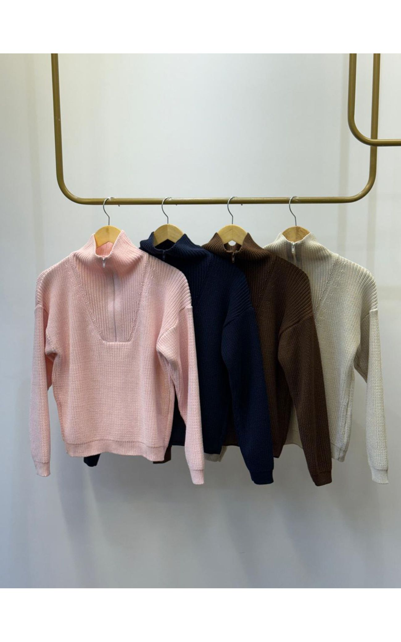 Blusão Tricot Zíper Monte-Carlo - Rosa Bebê 