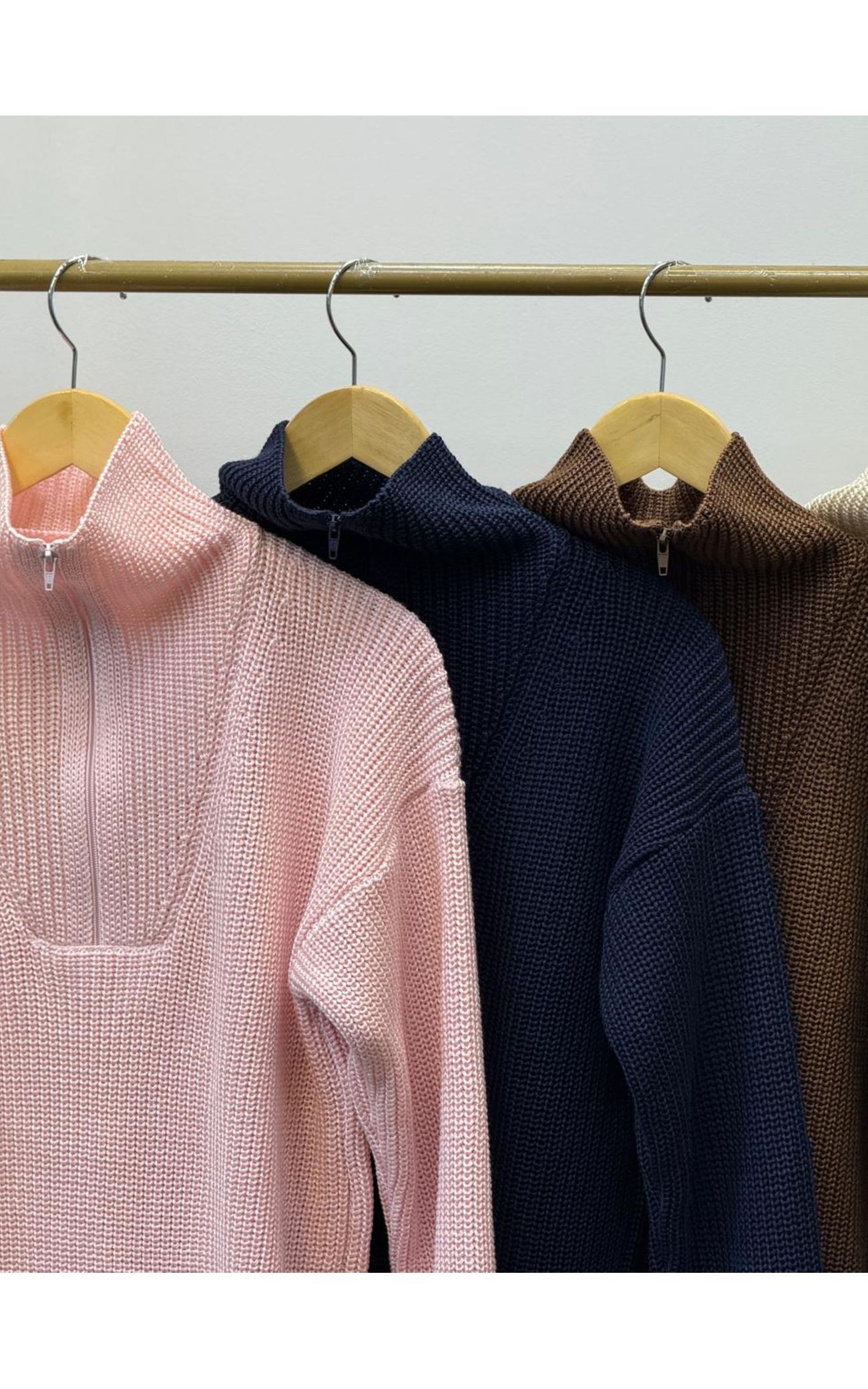 Blusão Tricot Zíper Monte-Carlo - Rosa Bebê 