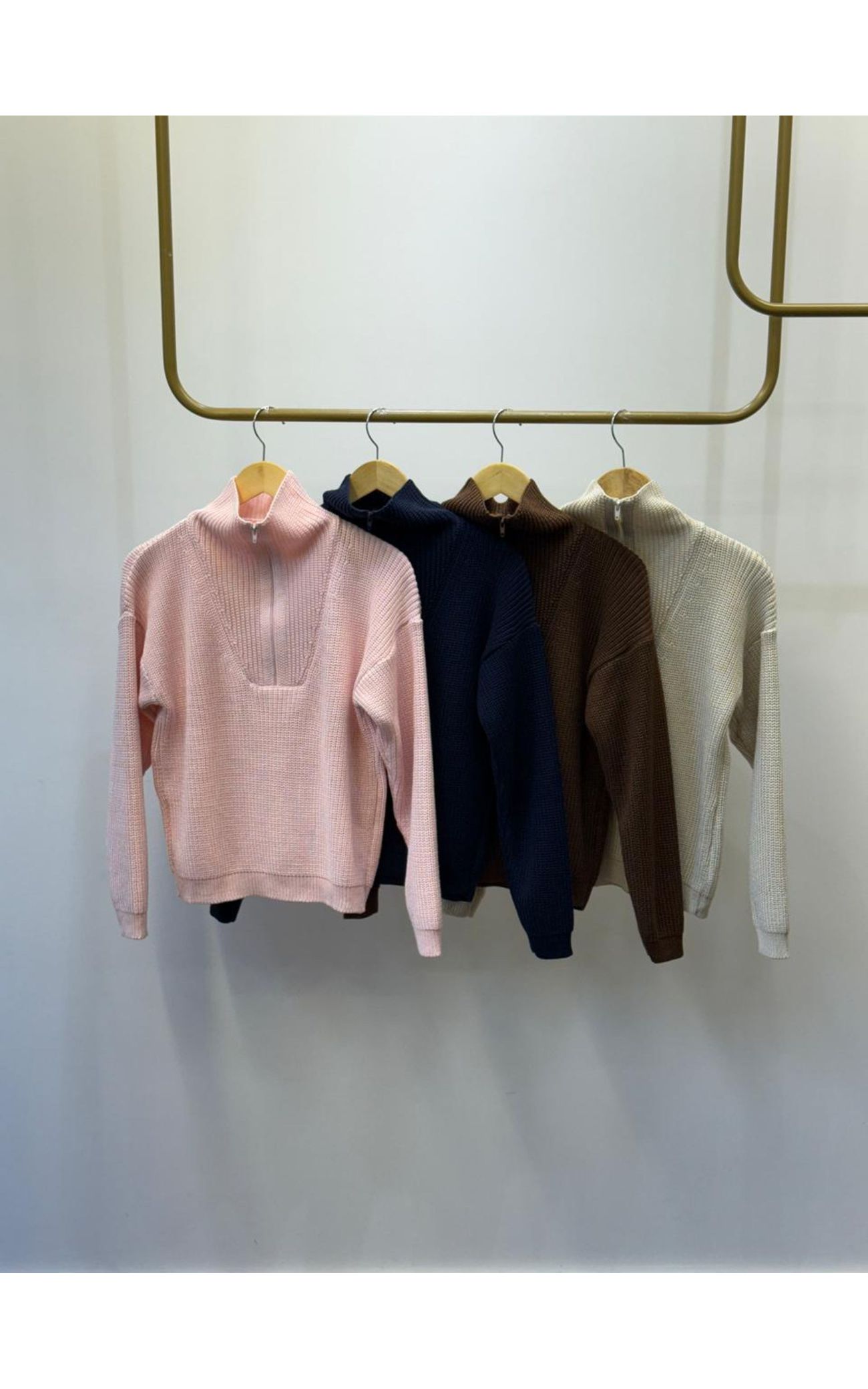 Blusão Tricot Zíper Monte-Carlo - Rosa Bebê 