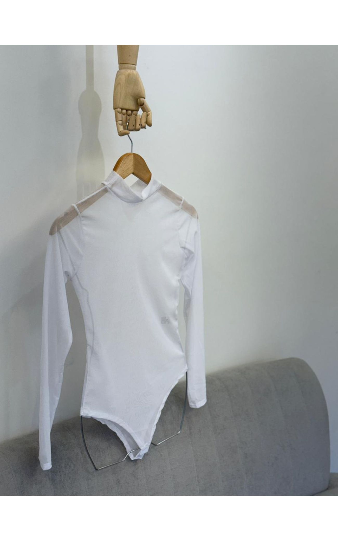 Body Tule Branco 