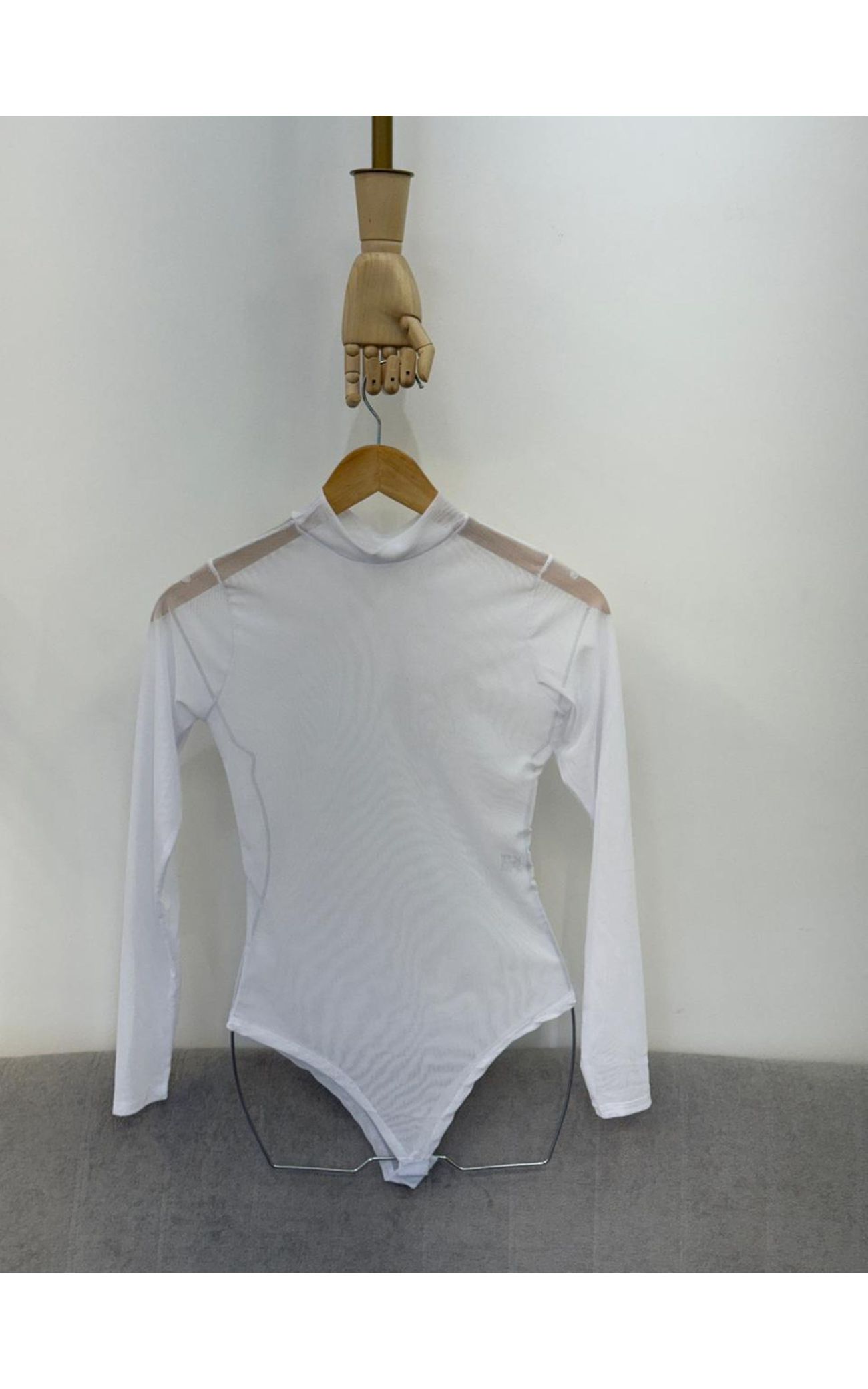 Body Tule Branco 