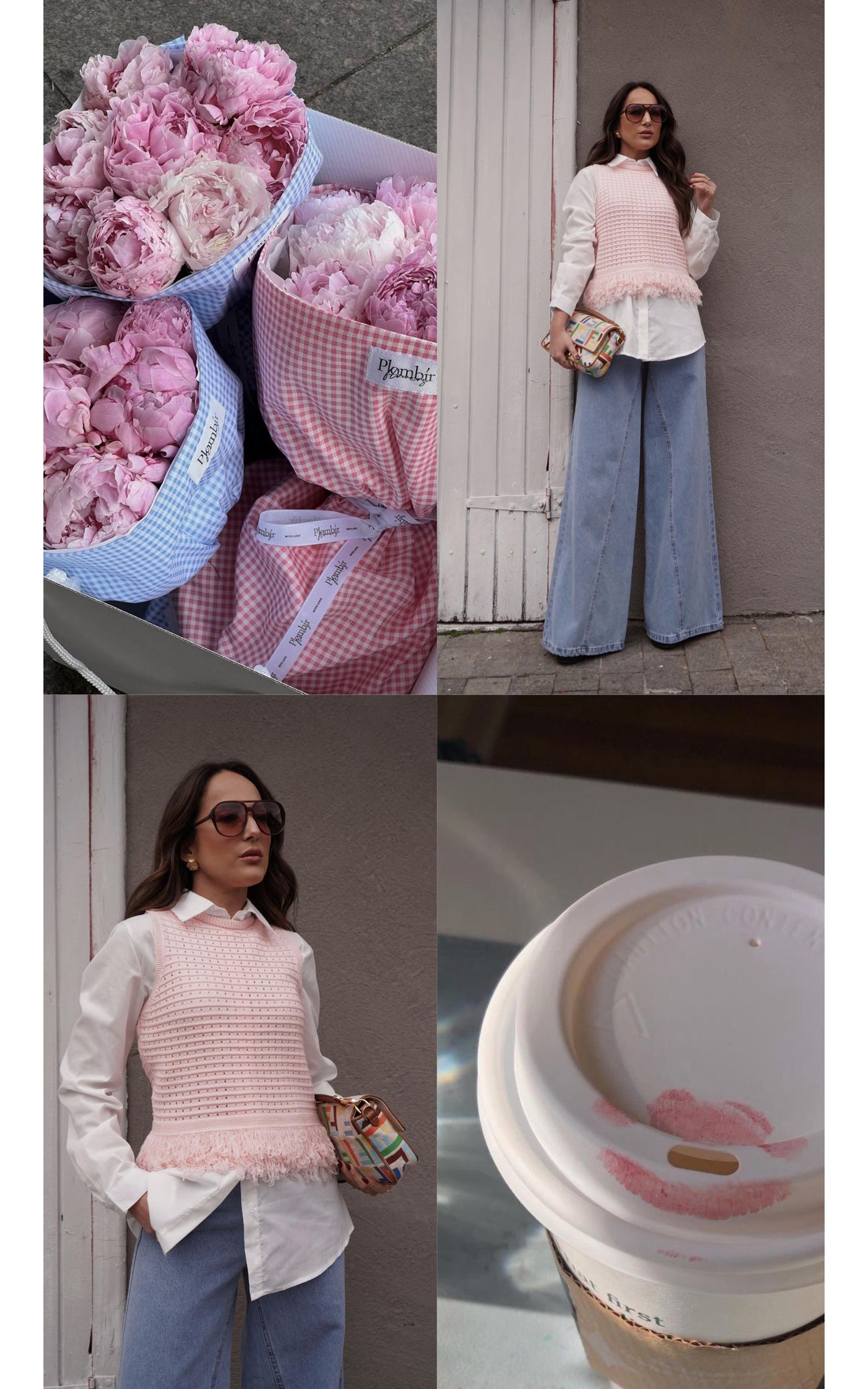 Blusa Tricot Franjas na Barra - Rosa Bebê