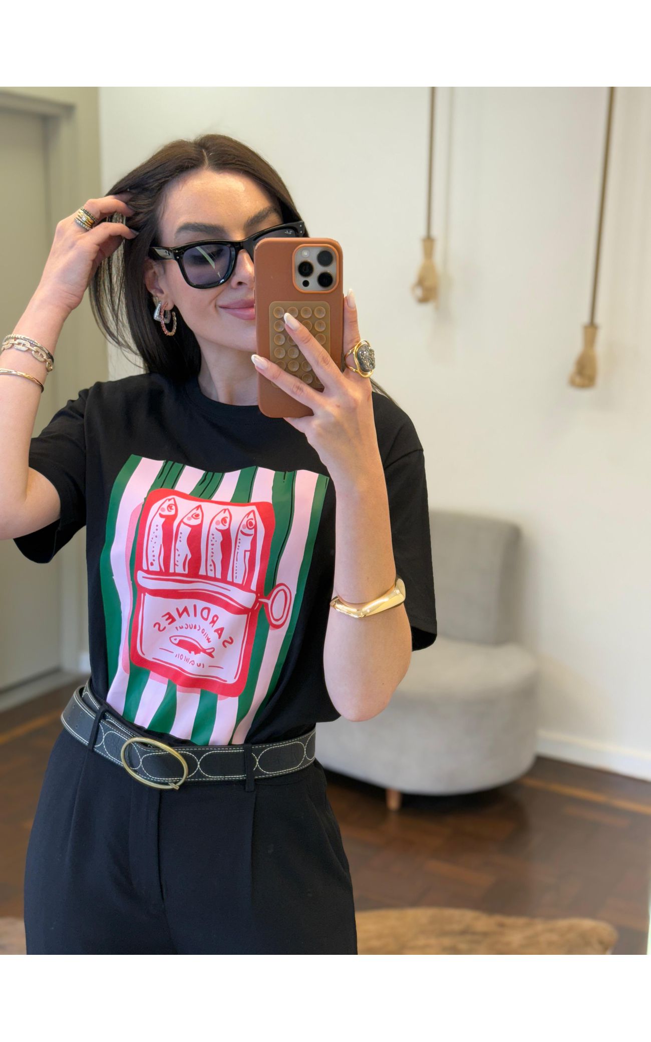 T-shirt Sardines - Preta
