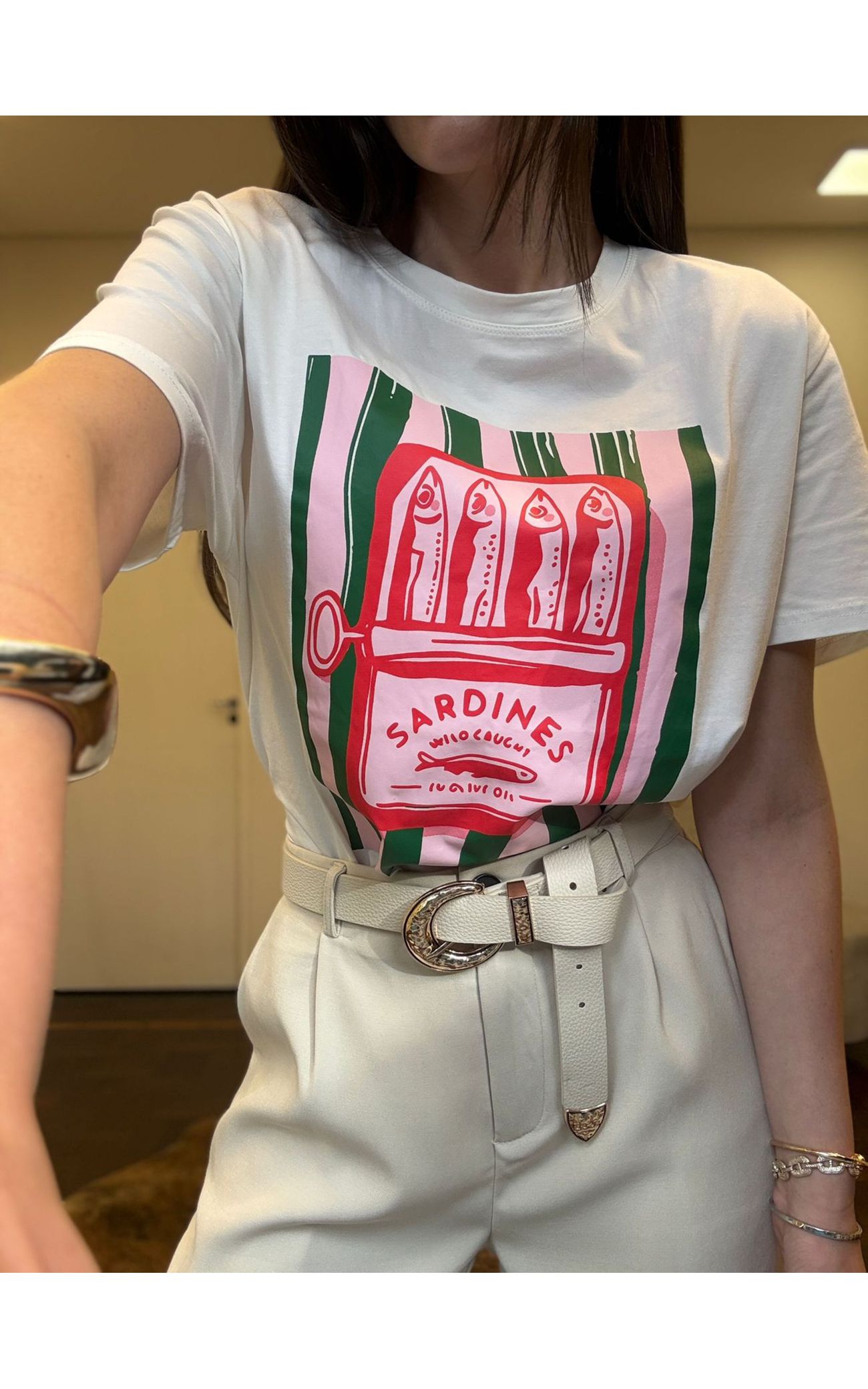 T-shirt Sardines - Branca 