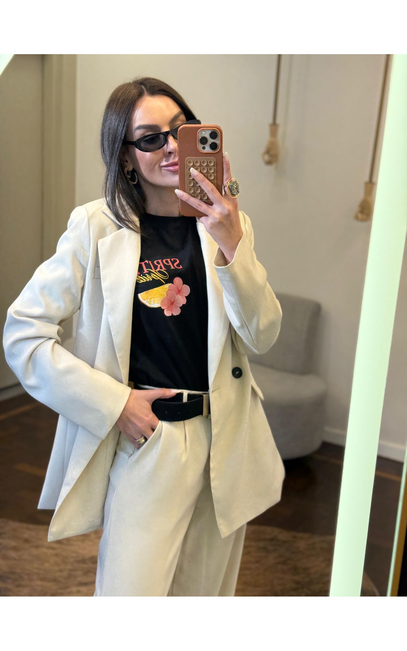 Blazer Alfaiataria Karine - Bege Claro 