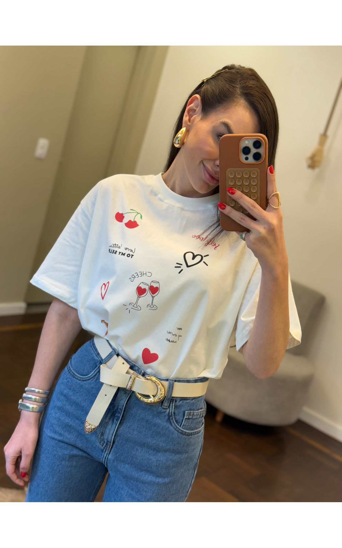 T-shirt Self-Love - Off White