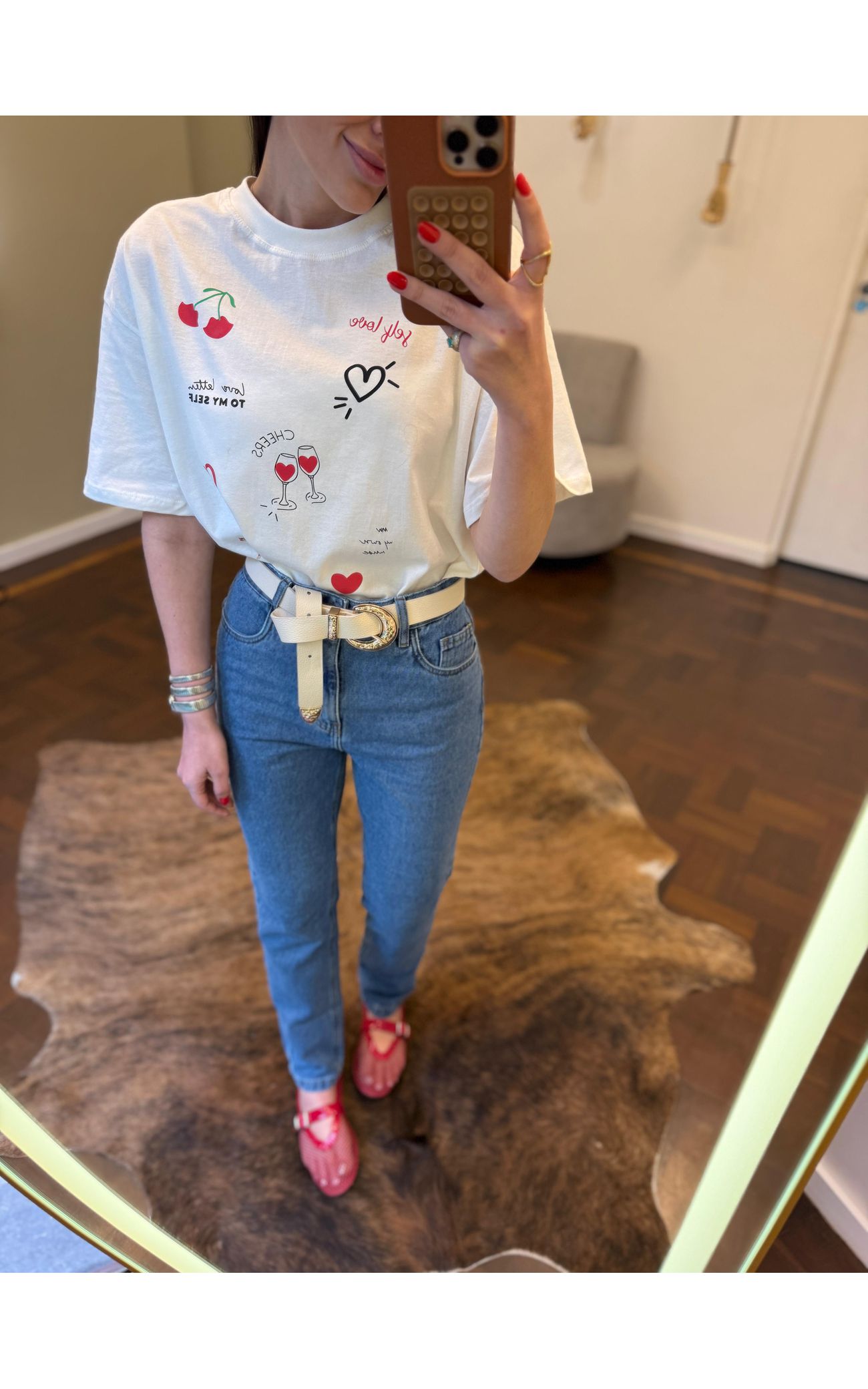 T-shirt Self-Love - Off White