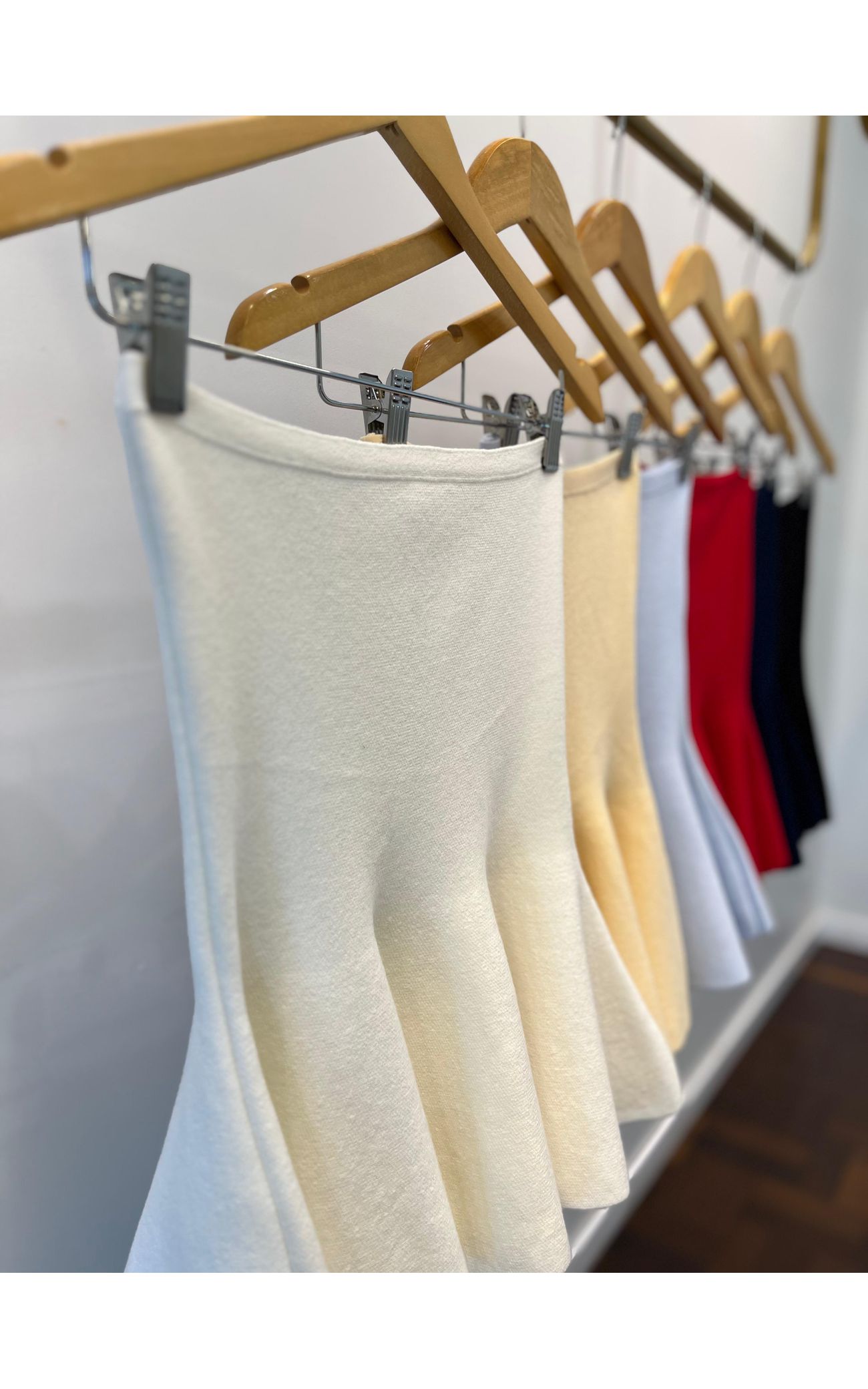 Tomara que Caia Tricot Peplum - Amarelo Manteiga