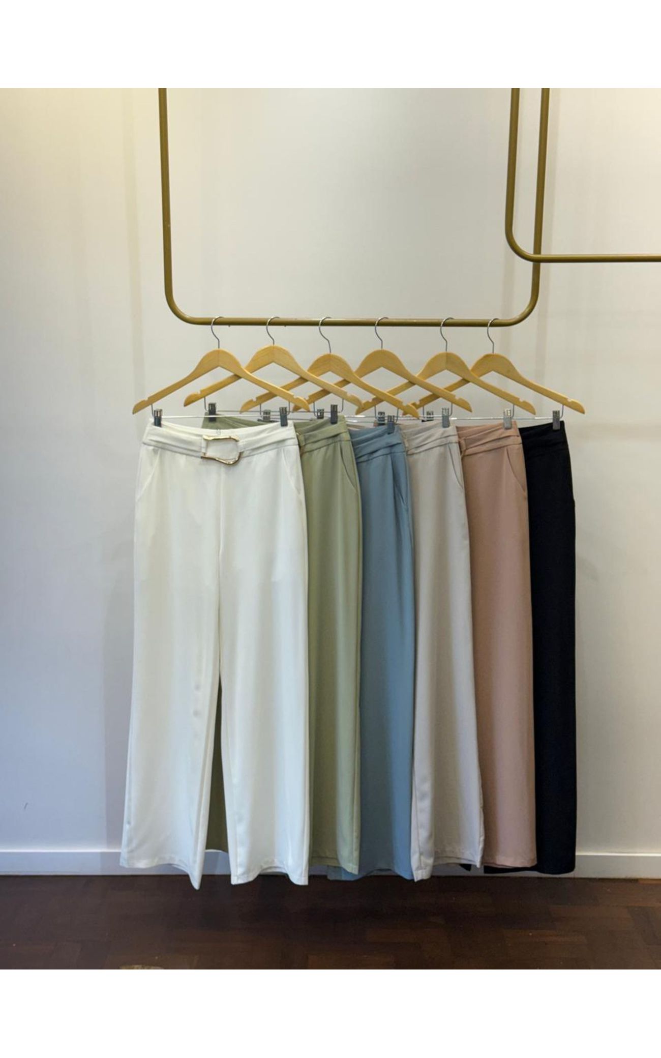 Calça Alfaiataria Cinto Orgânico - Off White 
