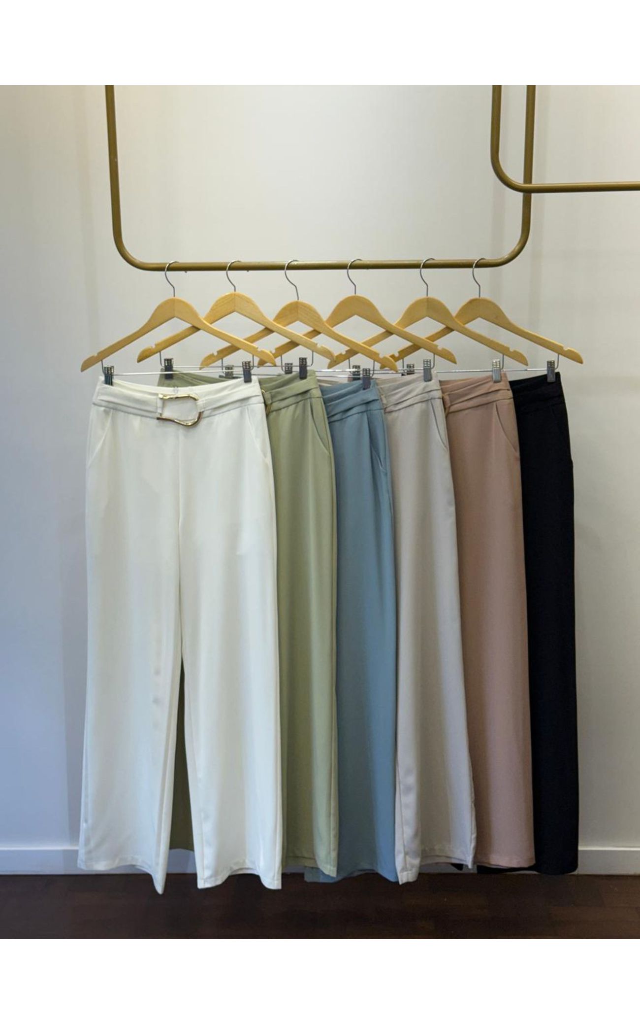 Calça Alfaiataria Cinto Orgânico - Off White 