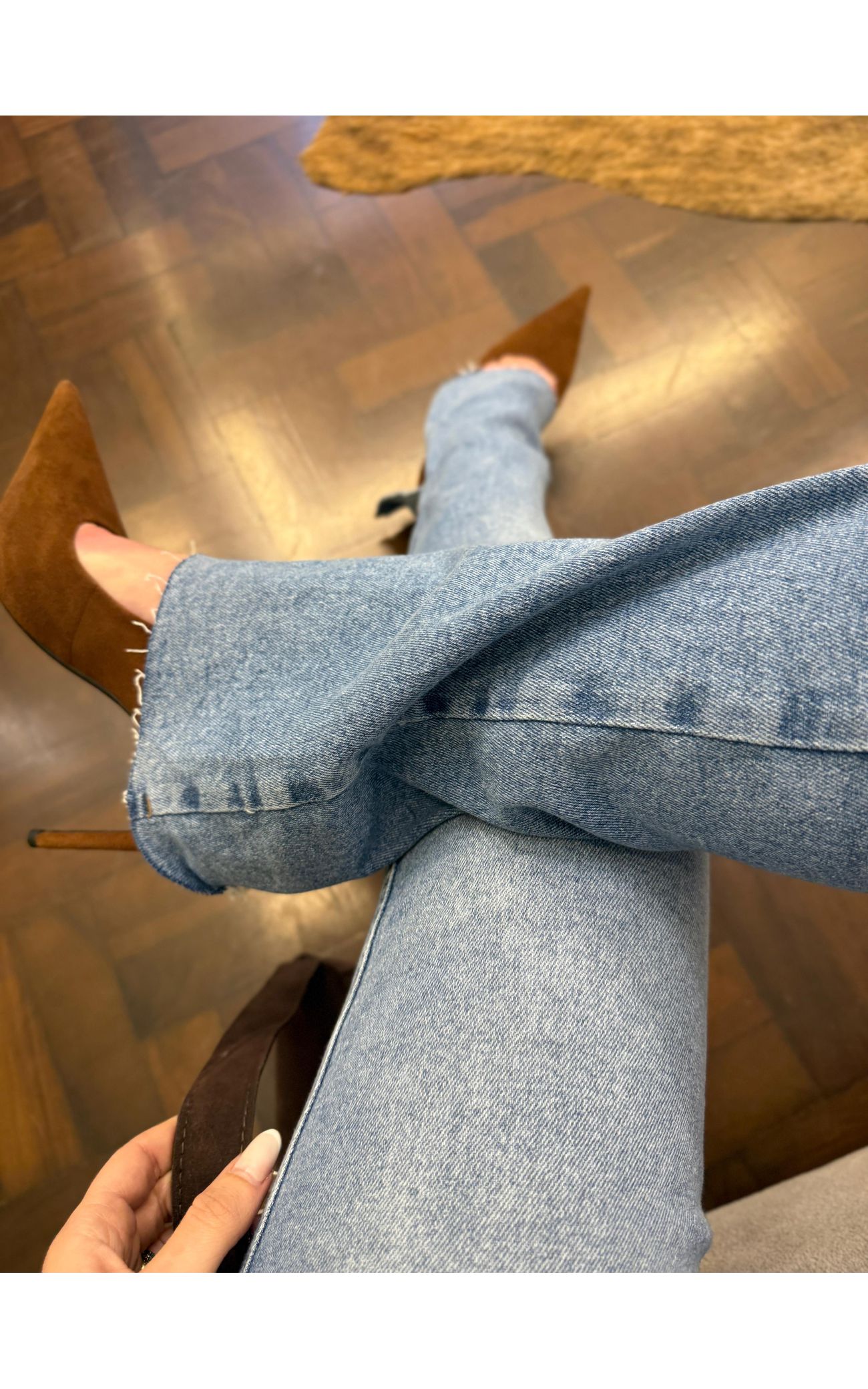 Calça Wide Leg Abertura Barra 