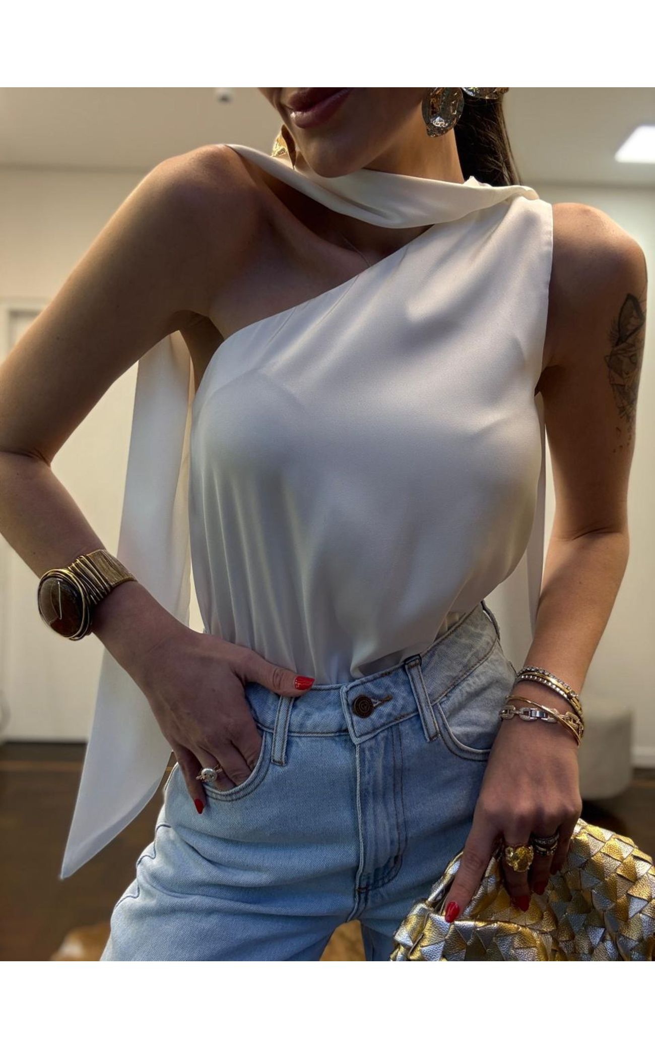 Body Cetim Maroca - Branco