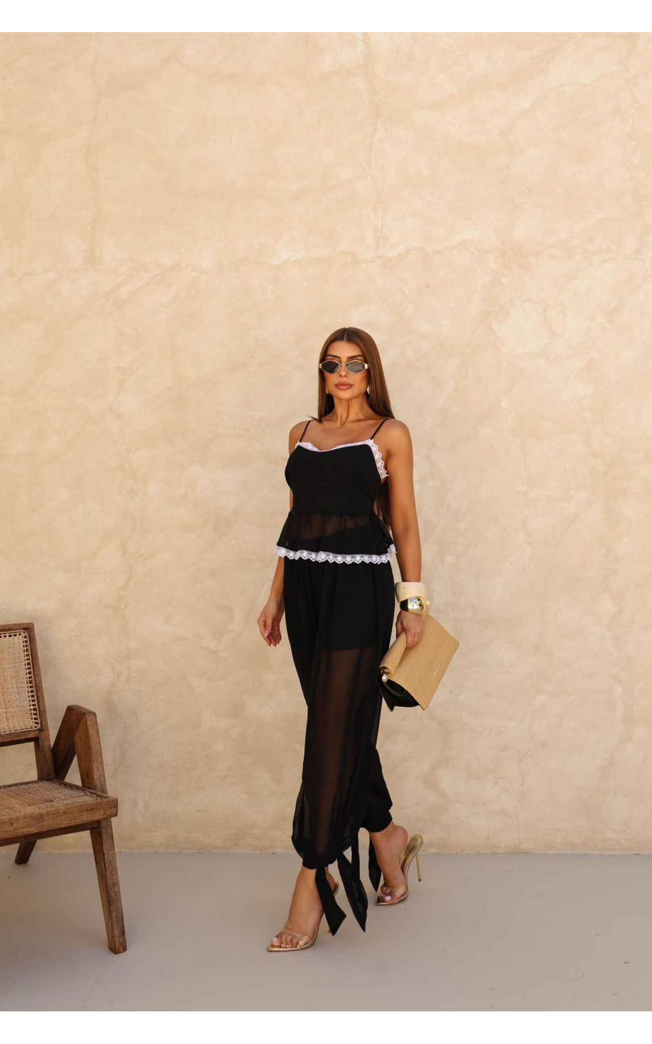 Conjunto Sophie Crepe de Seda - Preto 