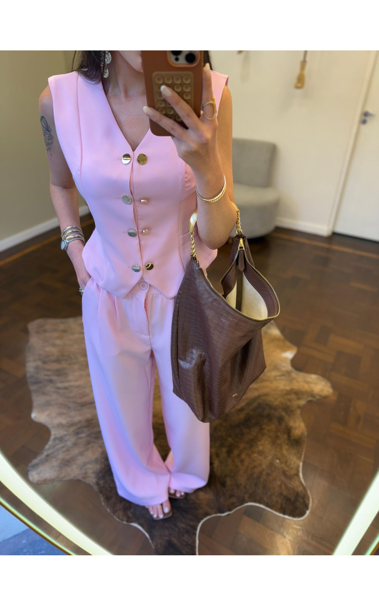 Conjunto Alfaiataria Zurique - Rosa Bebê 