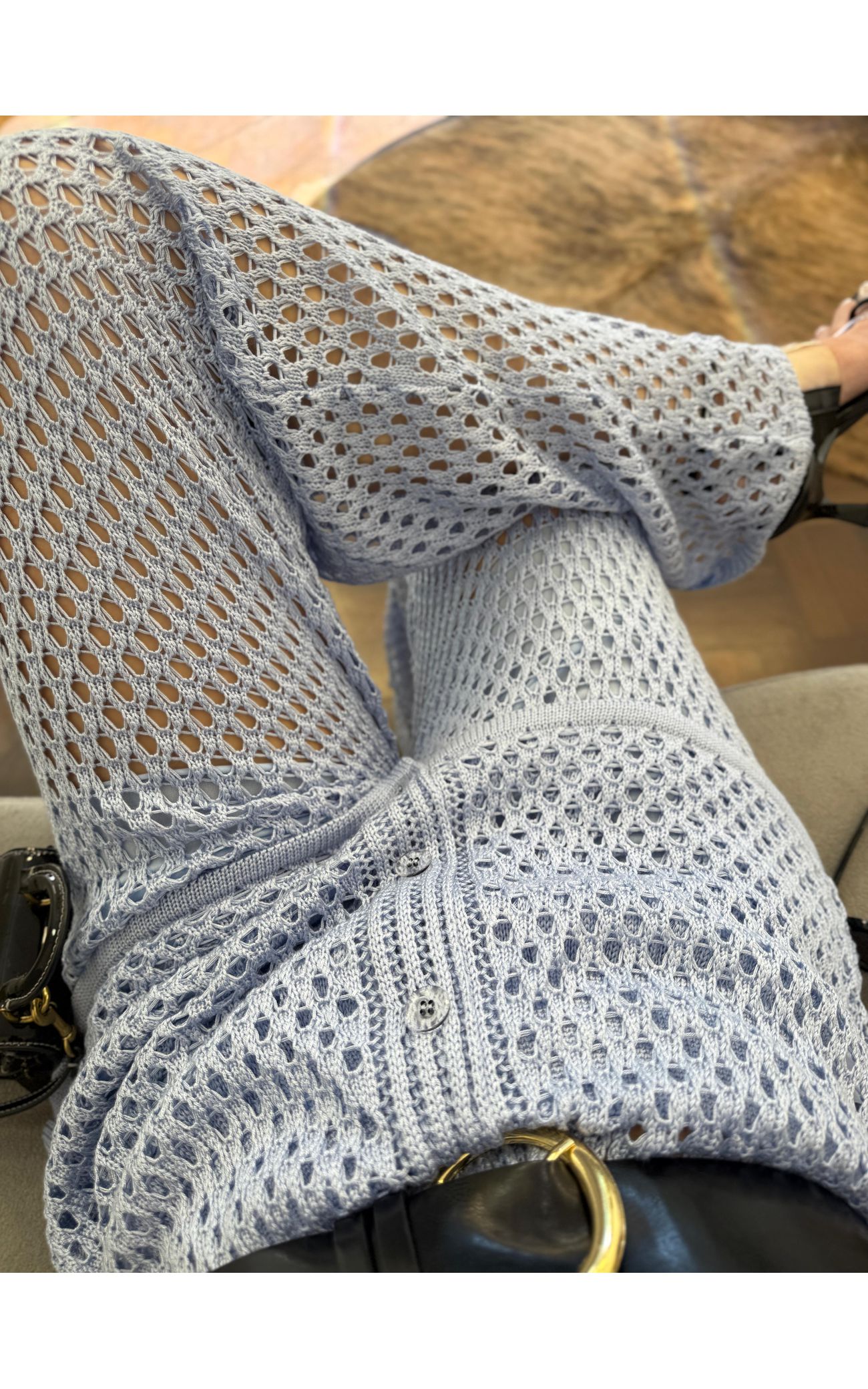 Conjunto Tricot Luísa - Azul Bebê 