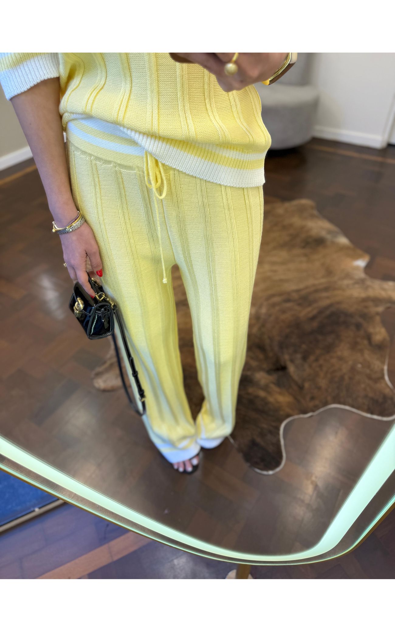 Conjunto Polo Emília - Amarelo Manteiga 