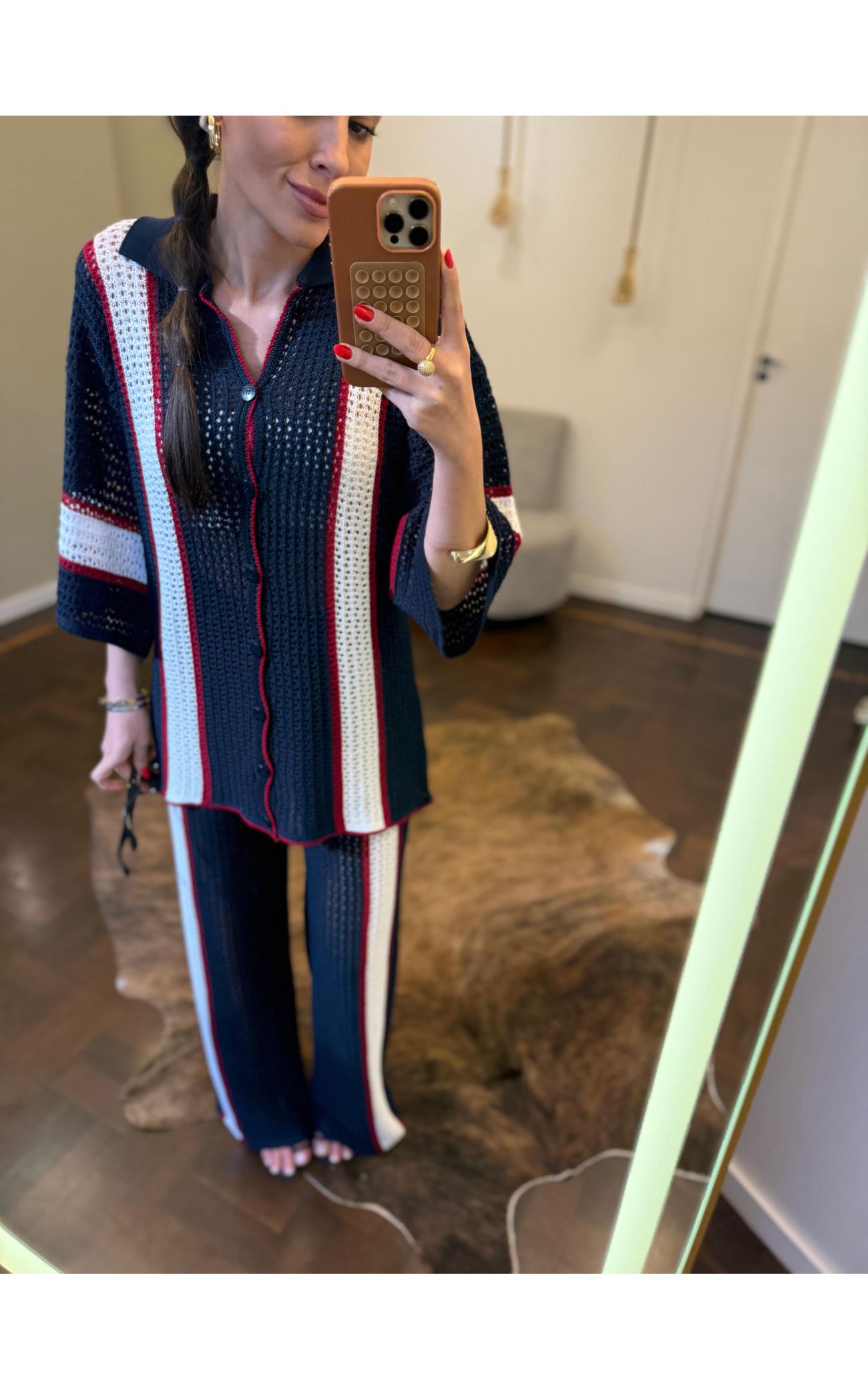 Conjunto Tricot Louise - Azul Marinho 